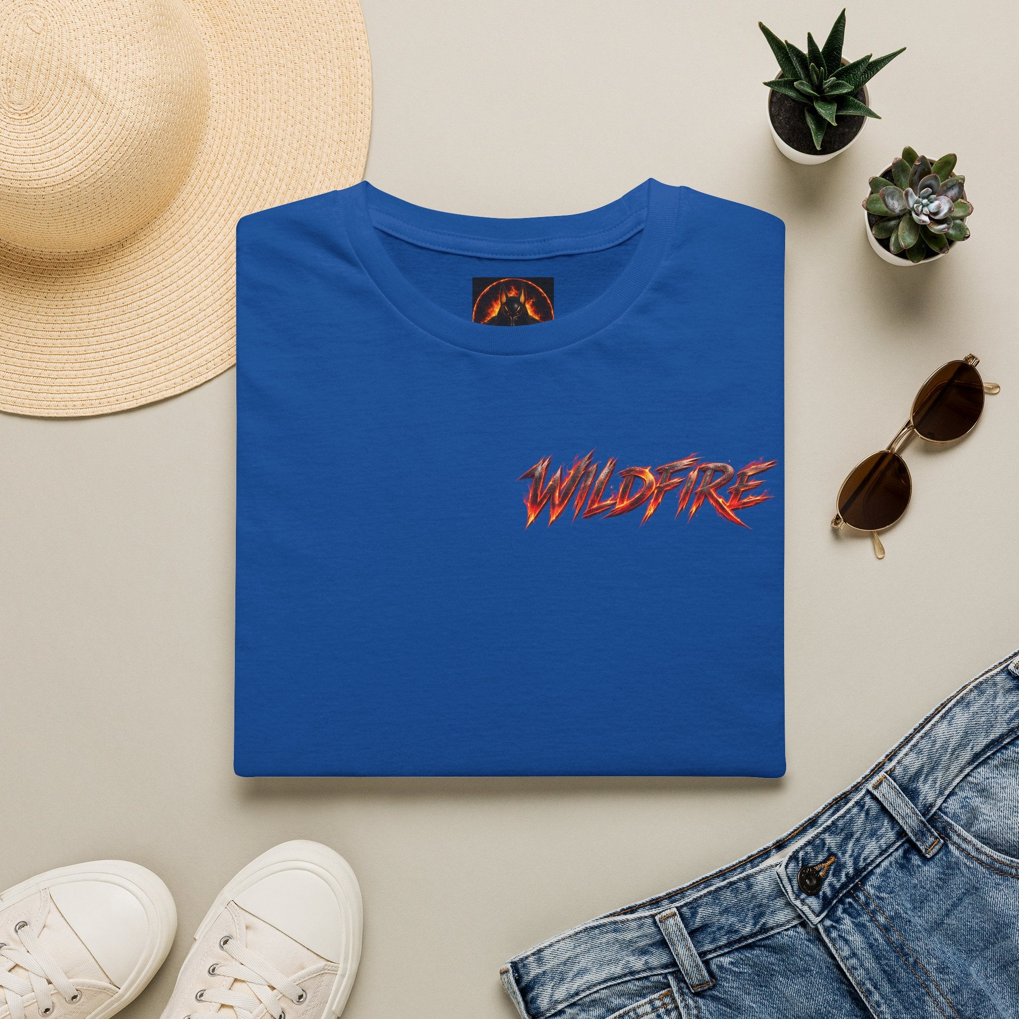 Wildfire Flame Graphic T-Shirt — Retro Flame Logo Tee