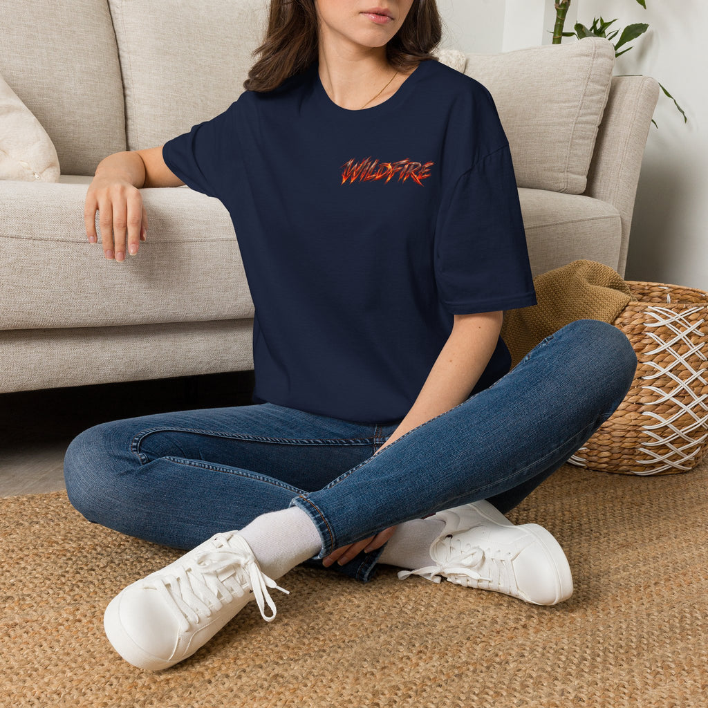 Wildfire Flame Graphic T-Shirt — Retro Flame Logo Tee