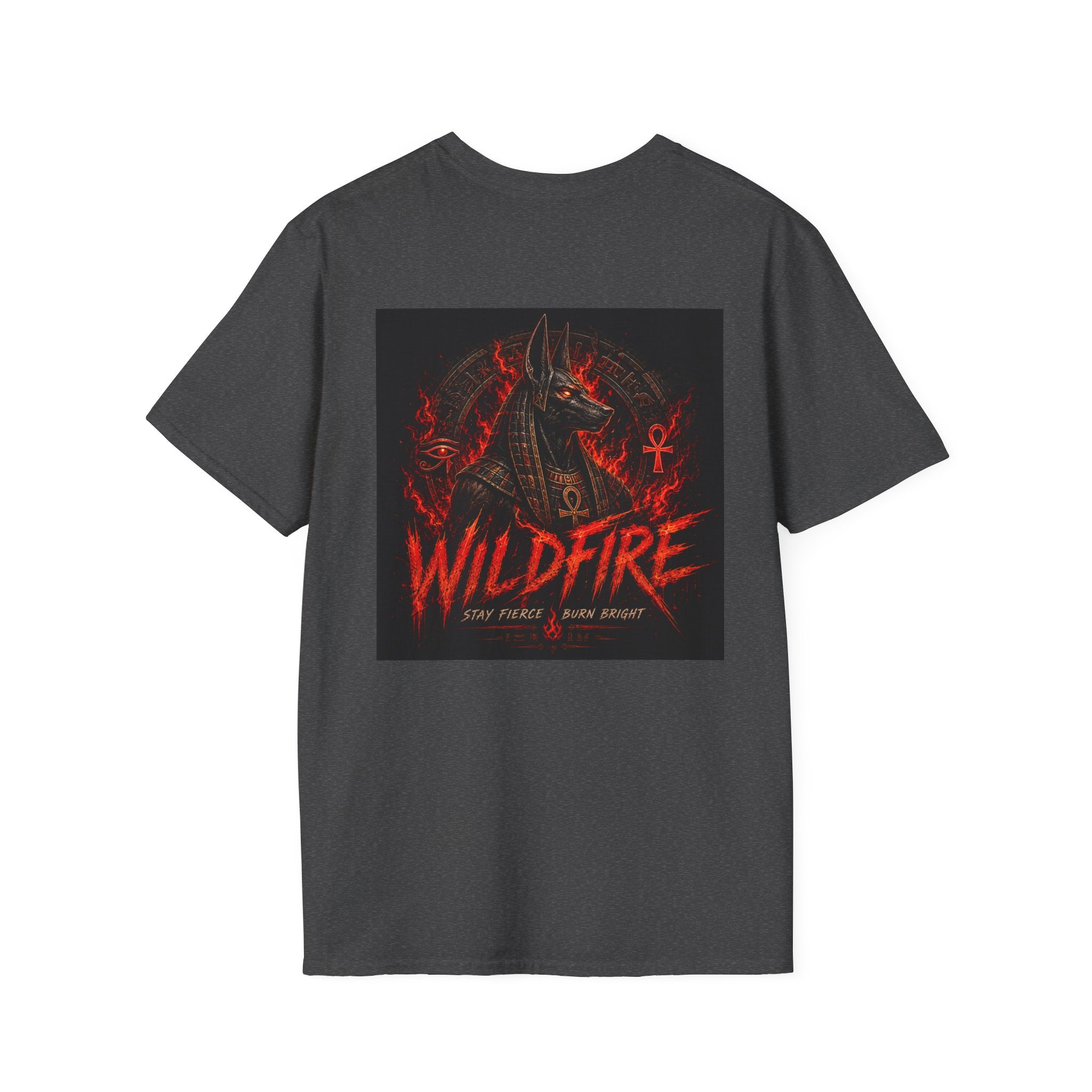 Wildfire Anubis T-Shirt — Bold Fire Graphic Tee