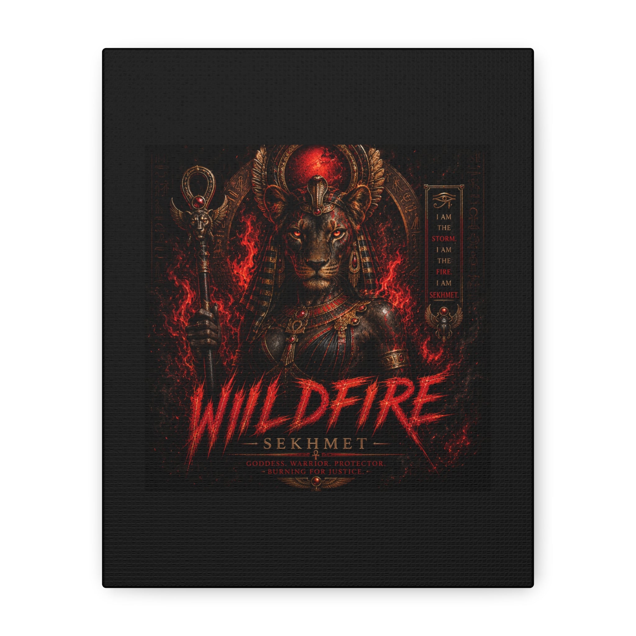 Wildfire Sekhmet Canvas — ‘WILDFIRE Matte Stretched Wall Art