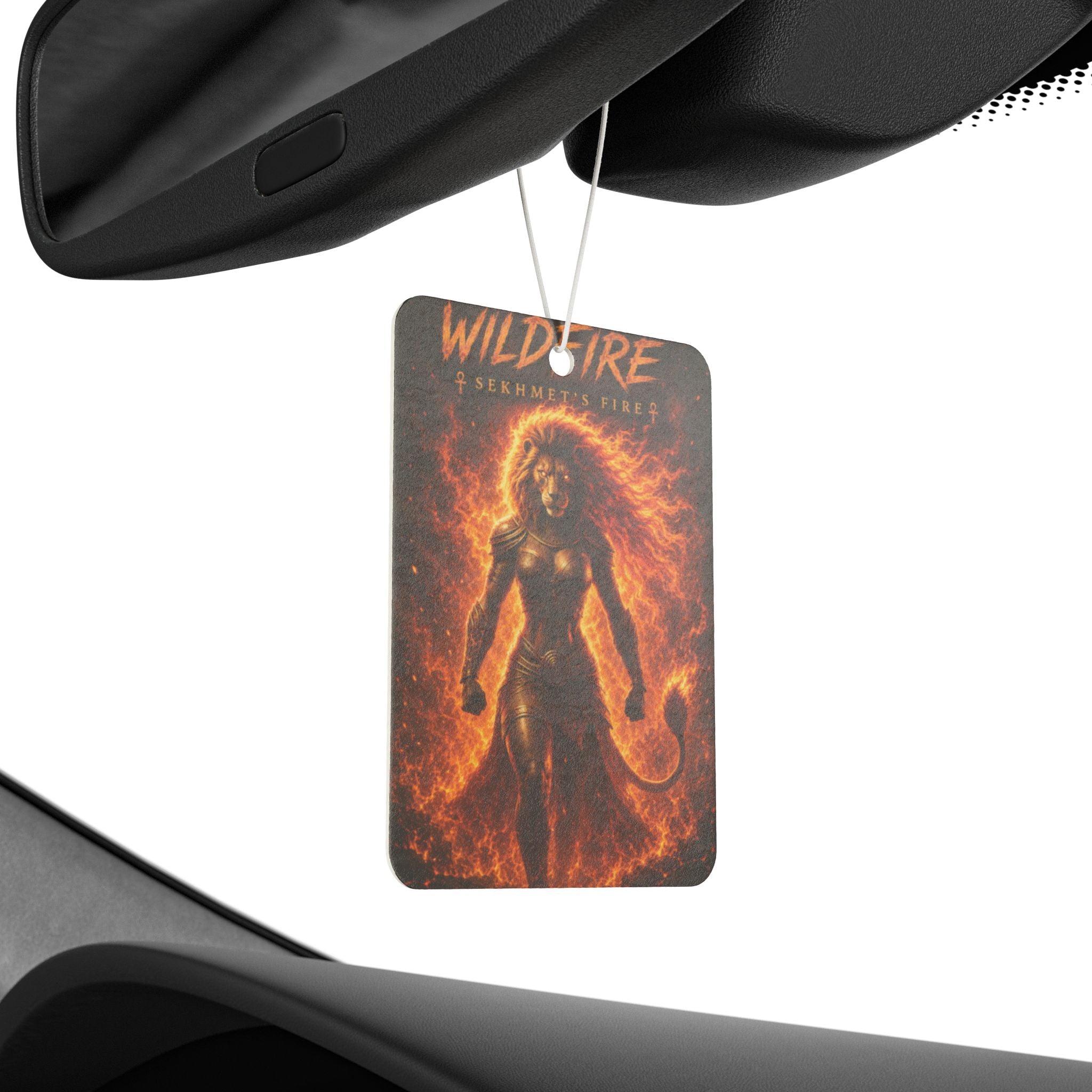 Wildfire Sekhmet Car Air Freshener – Fiery Mythical Scented Ornament