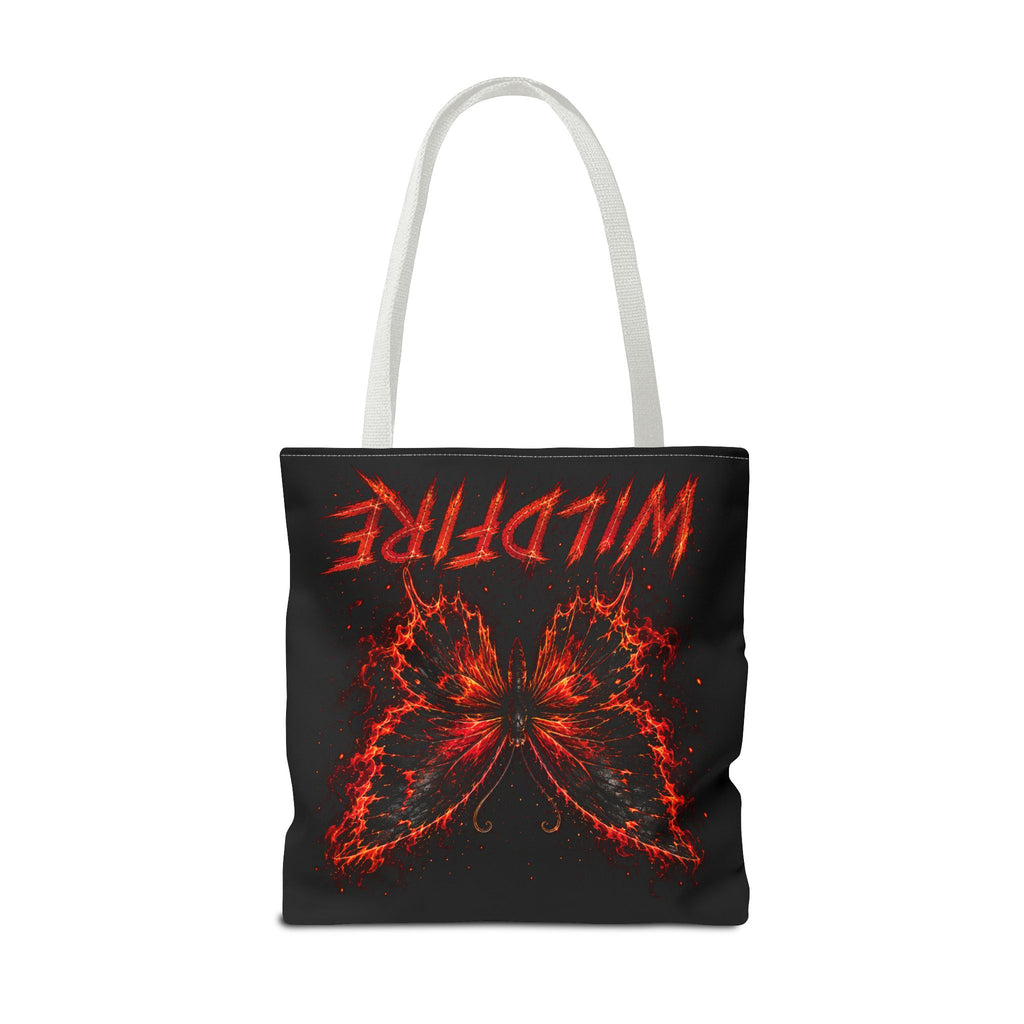 Wildfire Anubis Tote Bag — "Stay Fierce, Burn Bright" All-Over Print Tote