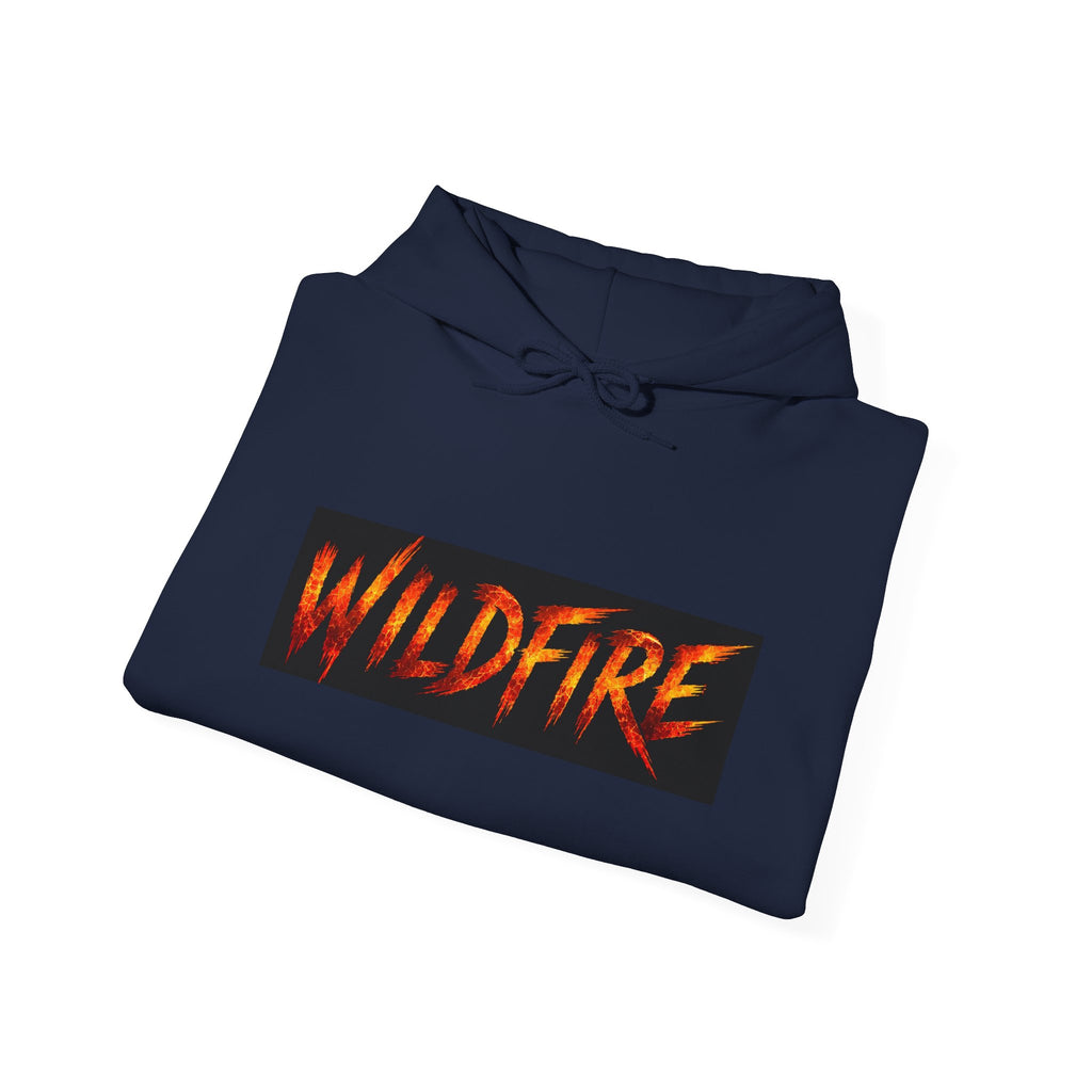 Wildfire Wings Hoodie — 'Wildfire' Flame Lettering & Back Art