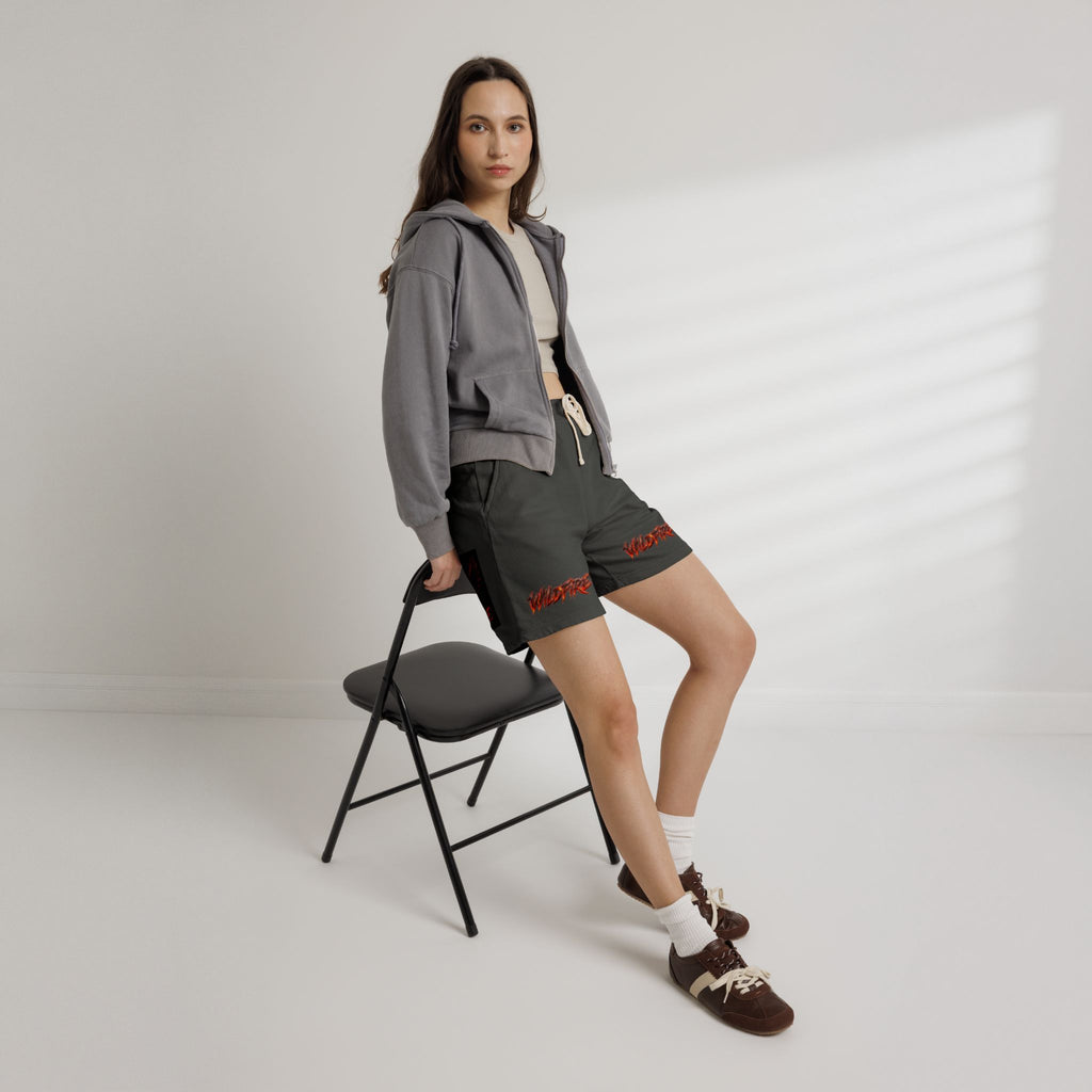 Wildfire Anubis Graphic Sweat Shorts — Lightweight Fleece Lounge Shorts