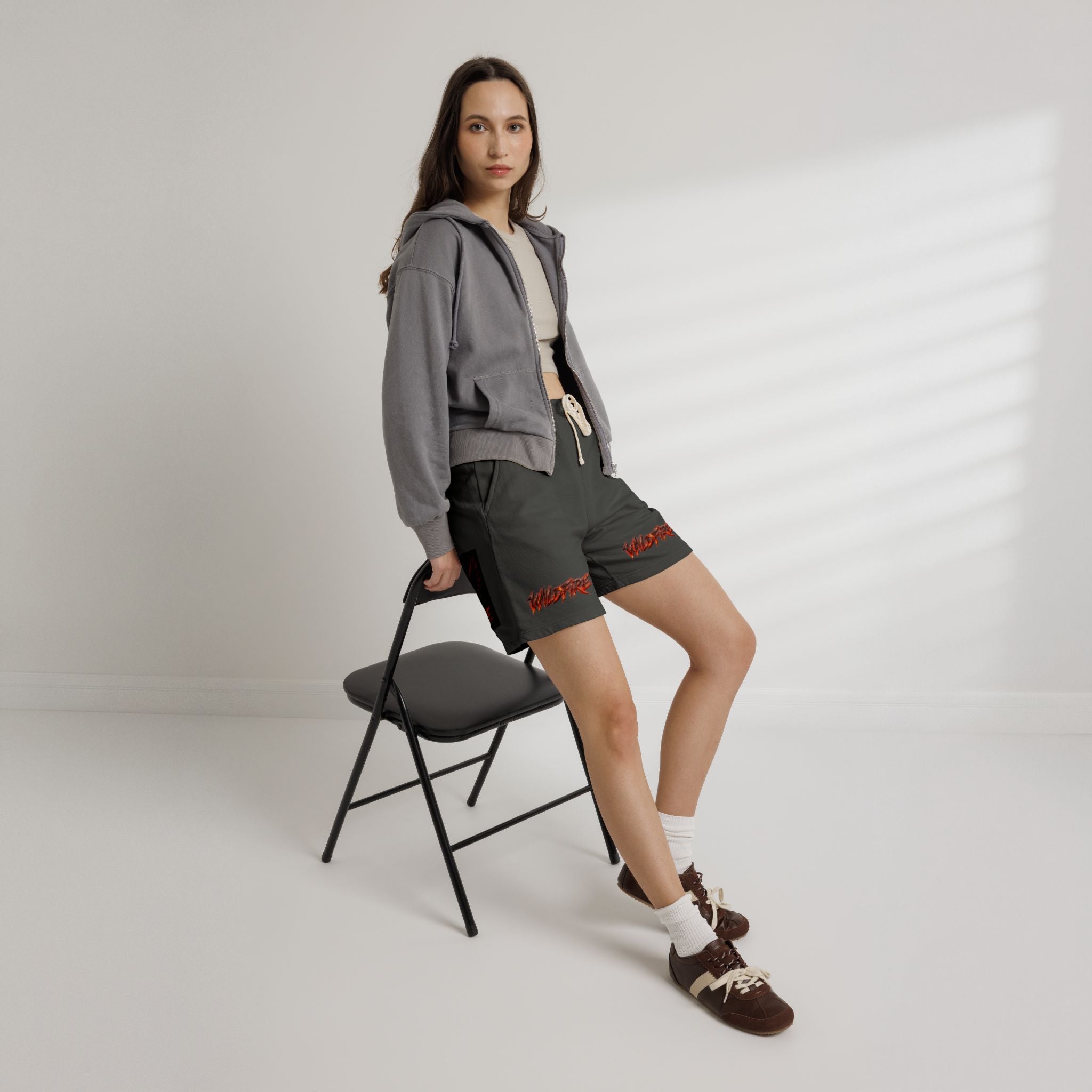 Wildfire Anubis Graphic Sweat Shorts — Lightweight Fleece Lounge Shorts
