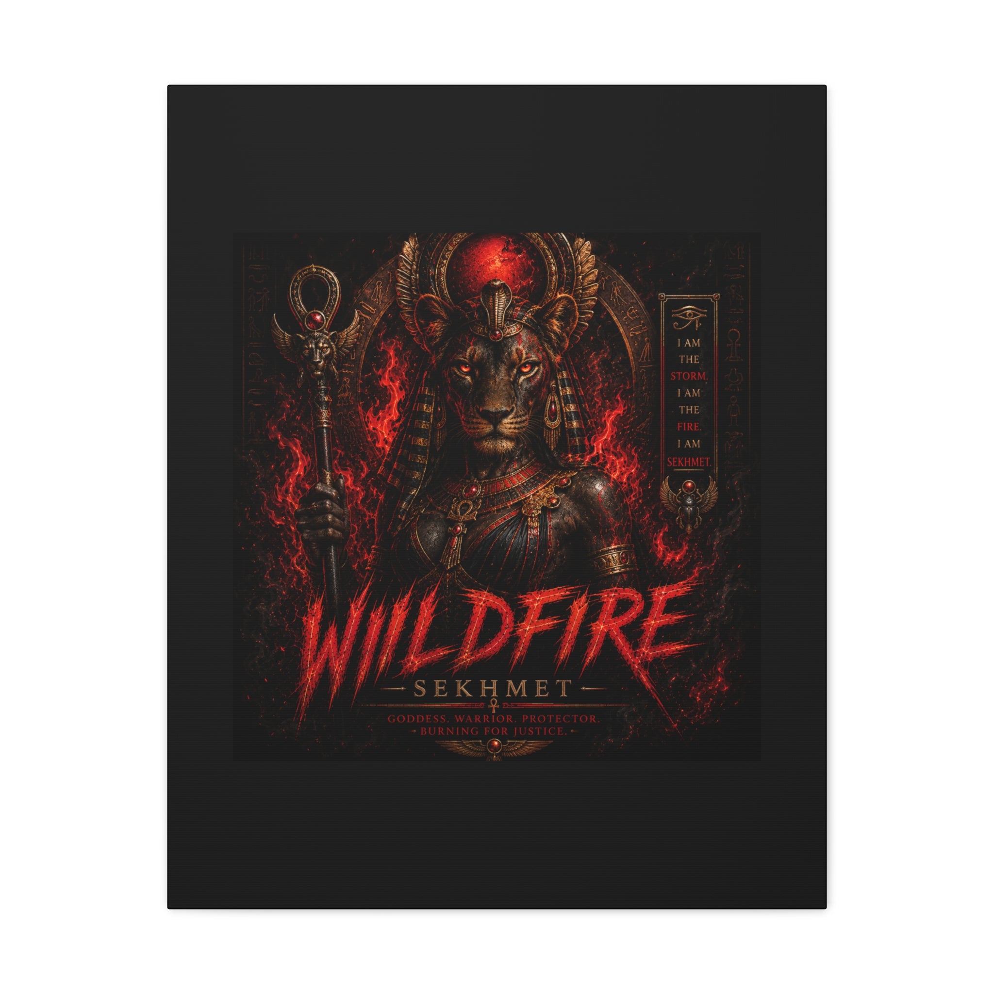 Wildfire Sekhmet Canvas — ‘WILDFIRE Matte Stretched Wall Art