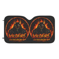 Wildfire Car Sun Shade — Flaming Anubis Design, "Stay Fierce Burn Bright" UV Protector