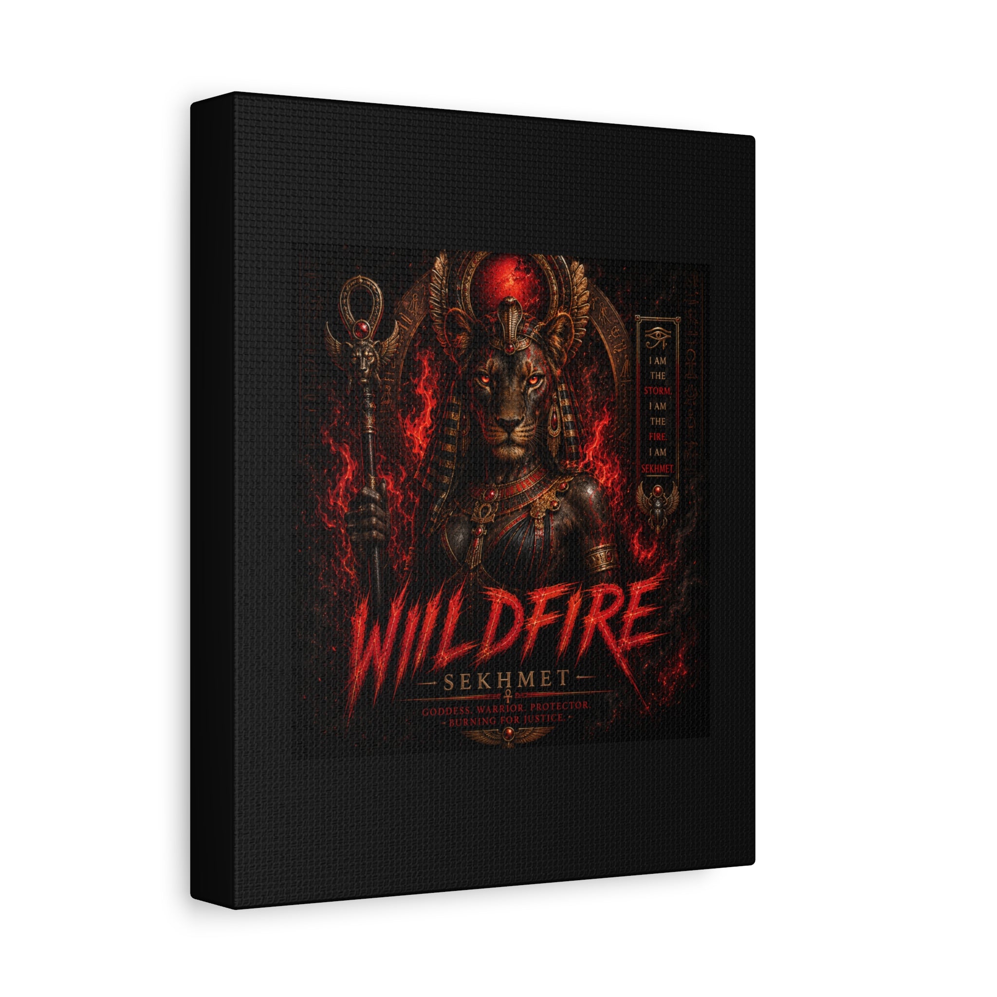 Wildfire Sekhmet Canvas — ‘WILDFIRE Matte Stretched Wall Art