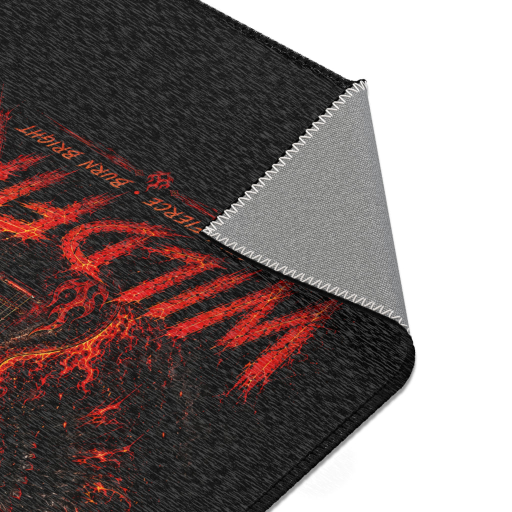 Wildfire Winged Guitar Area Rug – Fiery  Accent Rug