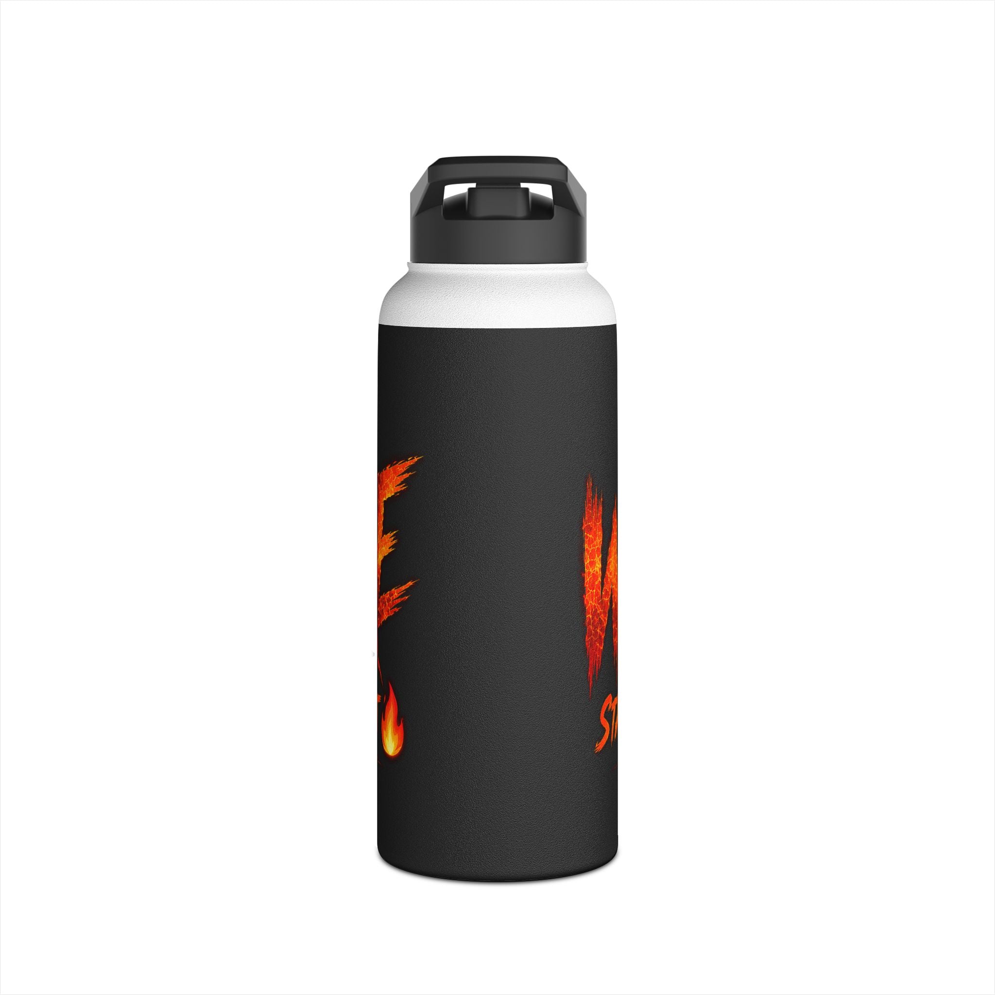 Wildfire Stainless Steel Water Bottle — “Fierce Burn Bright” Flame Logo