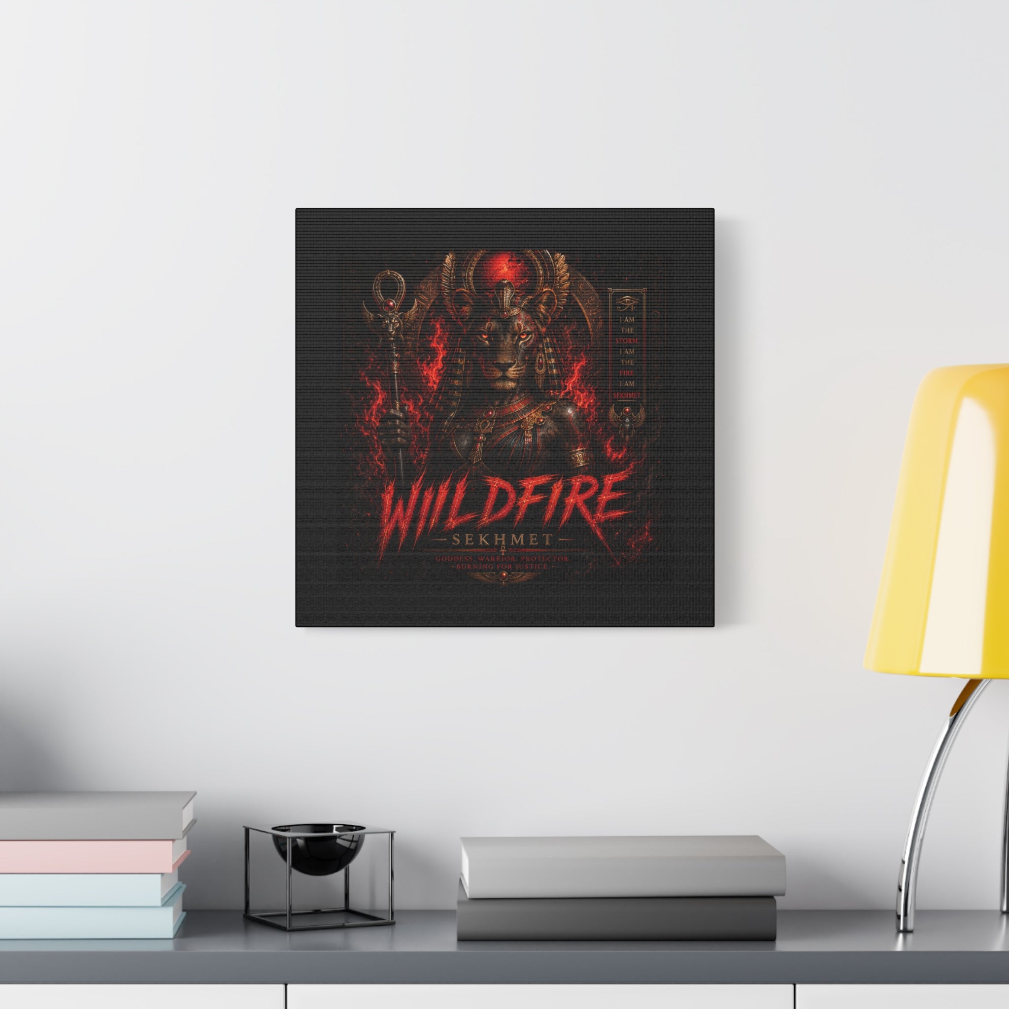 Wildfire Sekhmet Canvas — ‘WILDFIRE Matte Stretched Wall Art