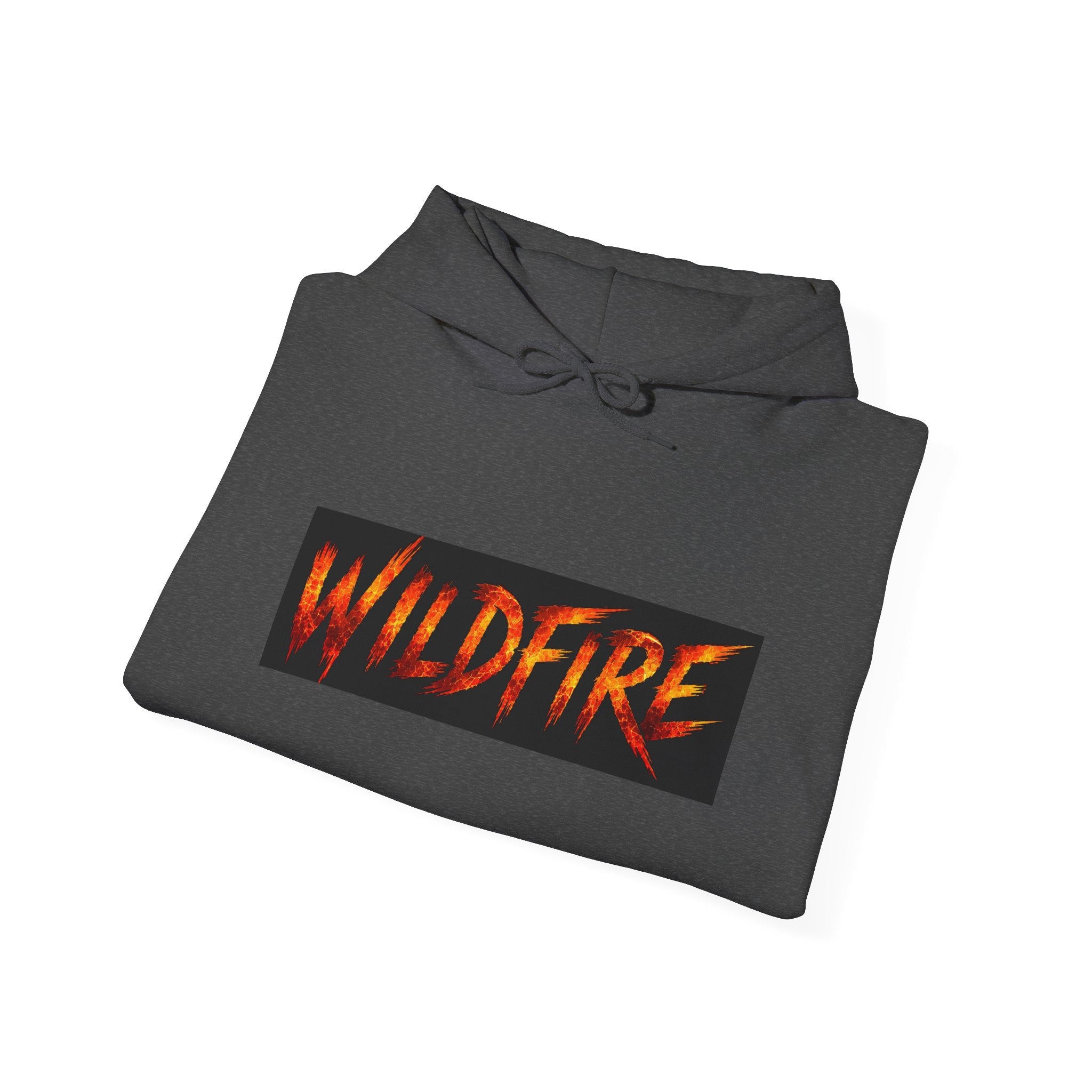 Wildfire Wings Hoodie — 'Wildfire' Flame Lettering & Back Art