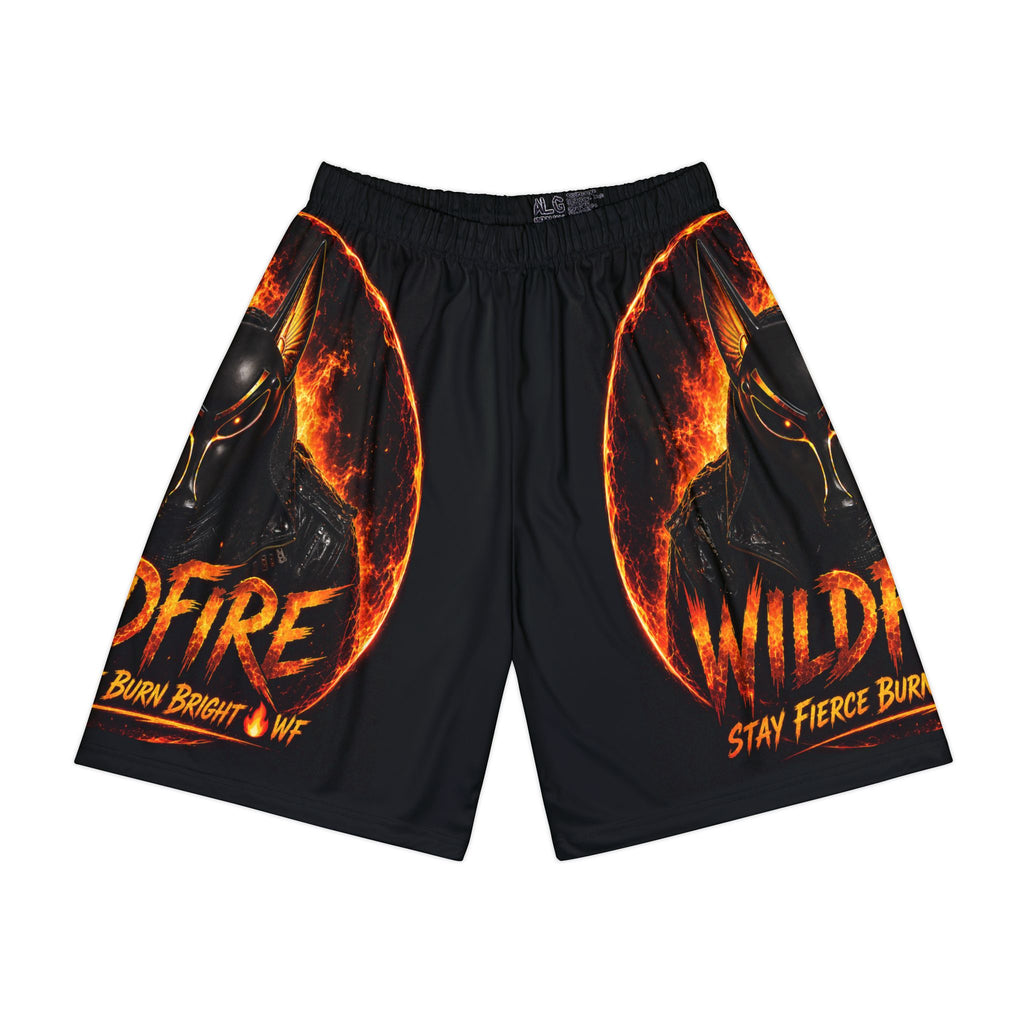 Wildfire Graphic Sports Shorts — 'Stay Fierce, Burn Bright' Athletic Shorts
