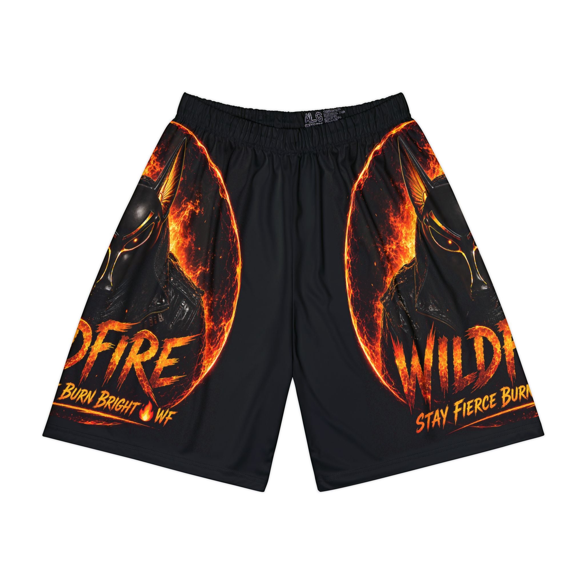 Wildfire Graphic Sports Shorts — 'Stay Fierce, Burn Bright' Athletic Shorts