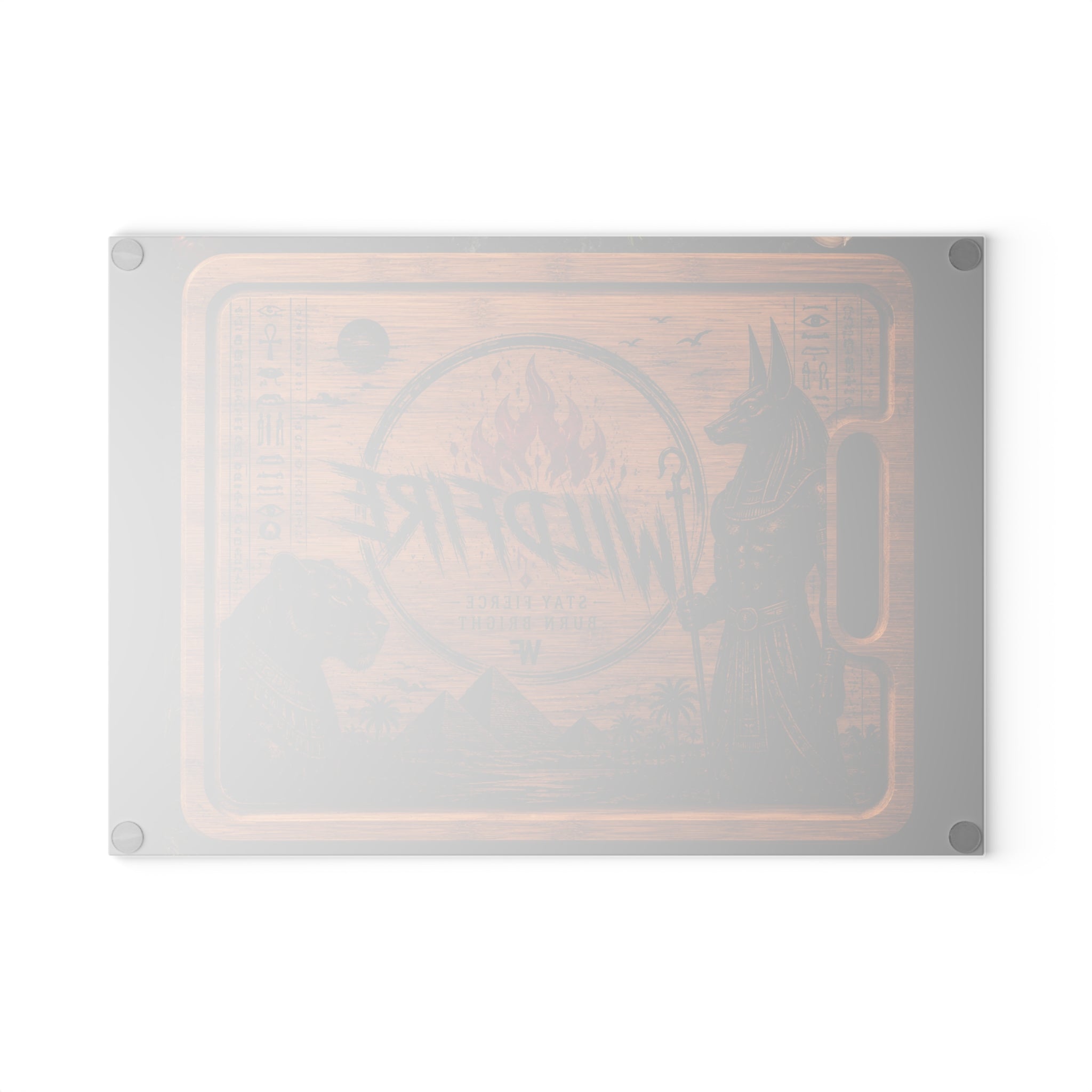 Wildfire Glass Cutting Board — Egyptian  Flame Kitchen Board