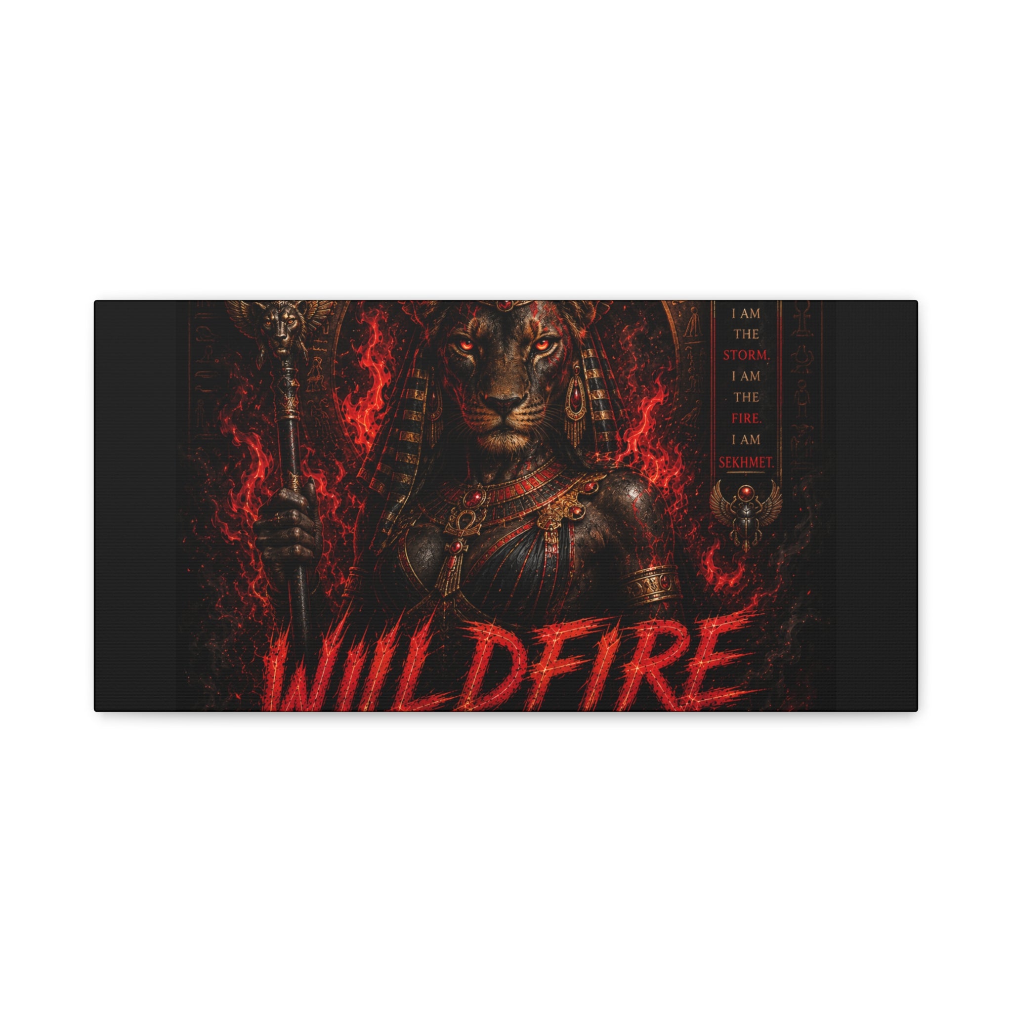 Wildfire Sekhmet Canvas — ‘WILDFIRE Matte Stretched Wall Art