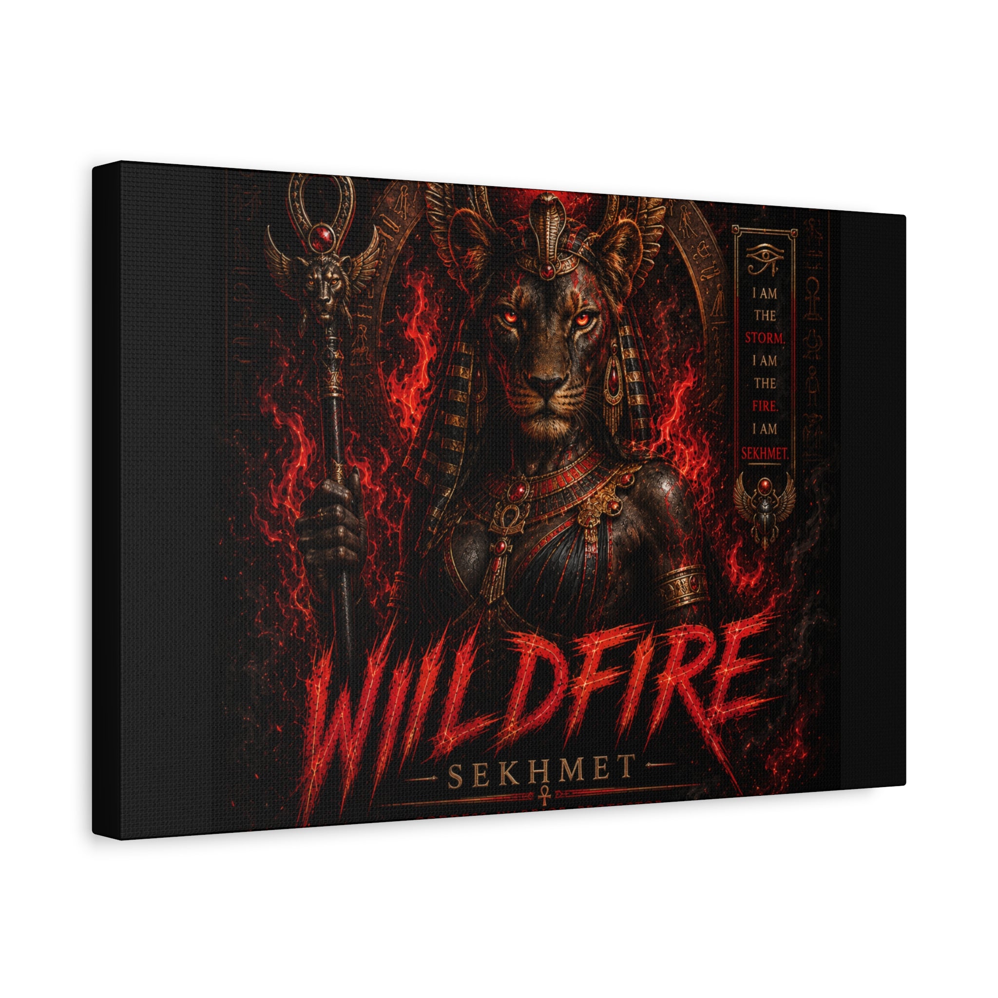 Wildfire Sekhmet Canvas — ‘WILDFIRE Matte Stretched Wall Art