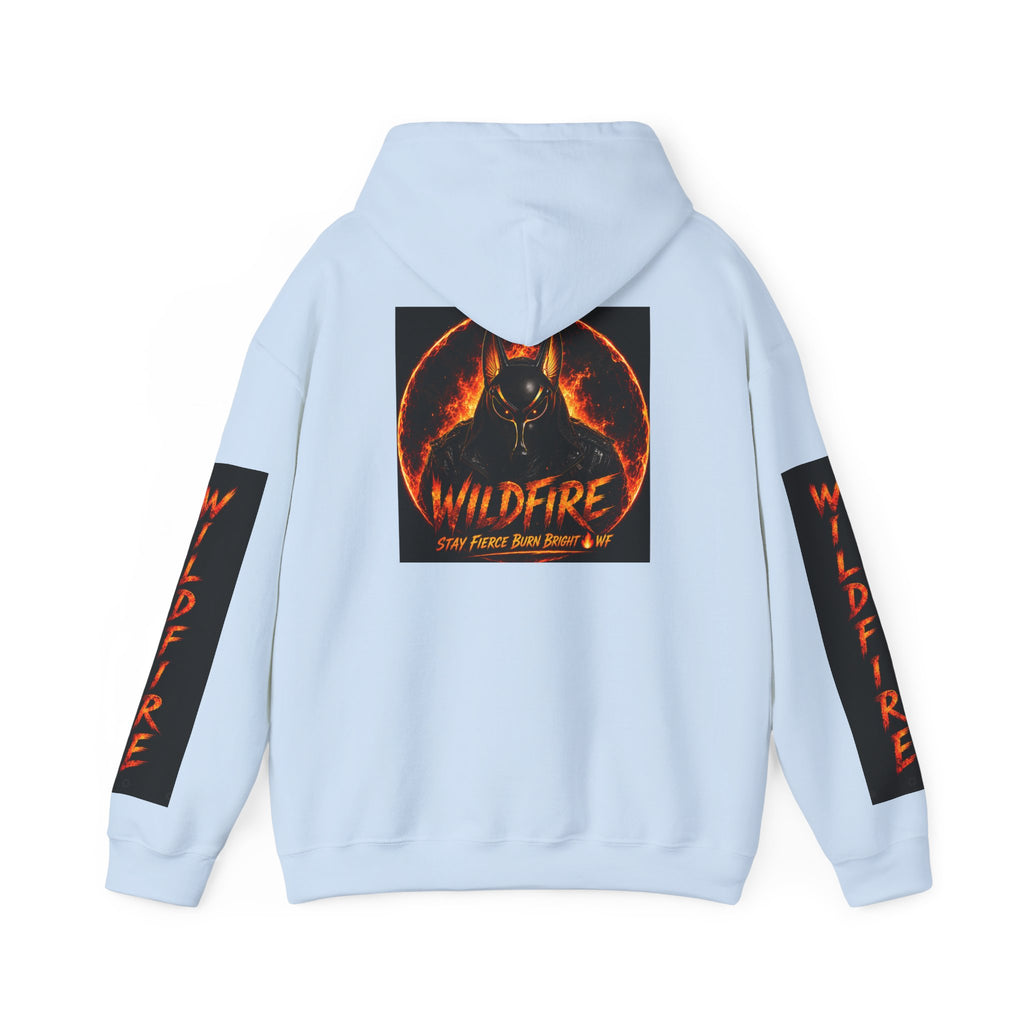 Wildfire Stay Fierce Burn Bright Hoodie — 'Wildfire' Flame Graphic Hooded Sweatshirt