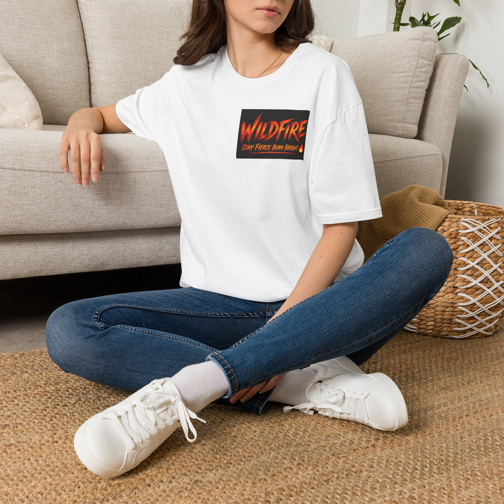 Wildfire Wolf T-Shirt - "Stay Fierce, Burn Bright" Graphic Tee