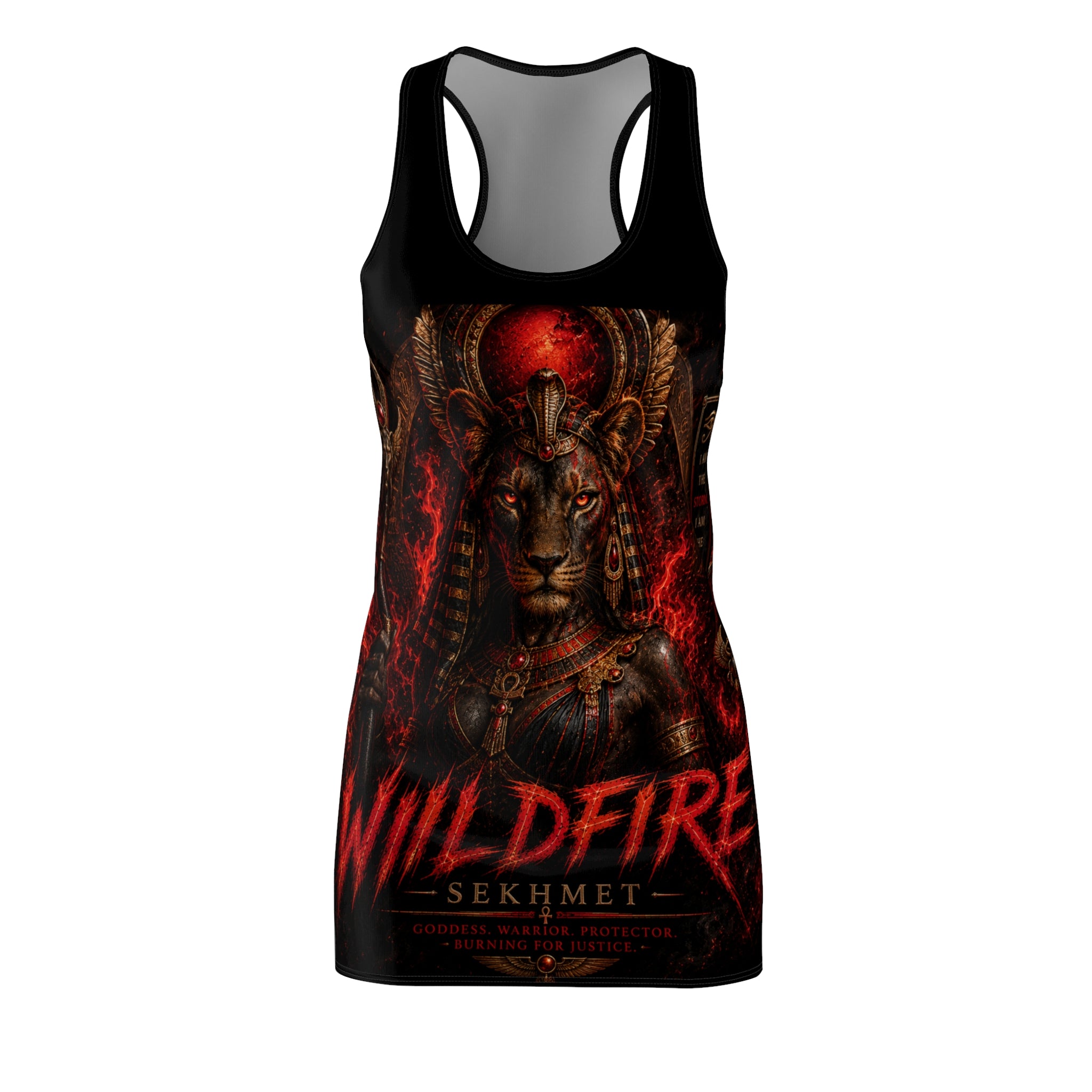 Wildfire Sekhmet Racerback Dress —  Flame Graphic