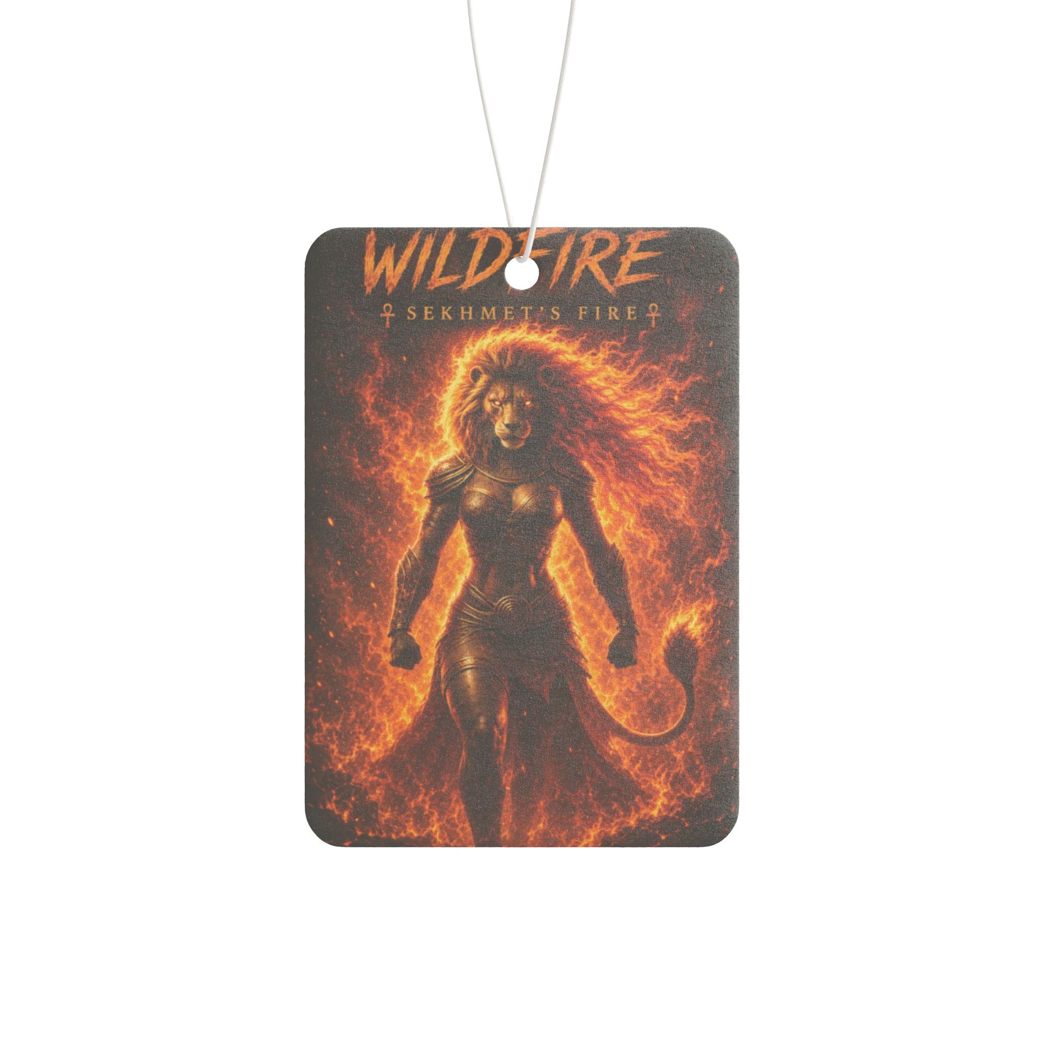 Wildfire Sekhmet Car Air Freshener – Fiery Mythical Scented Ornament