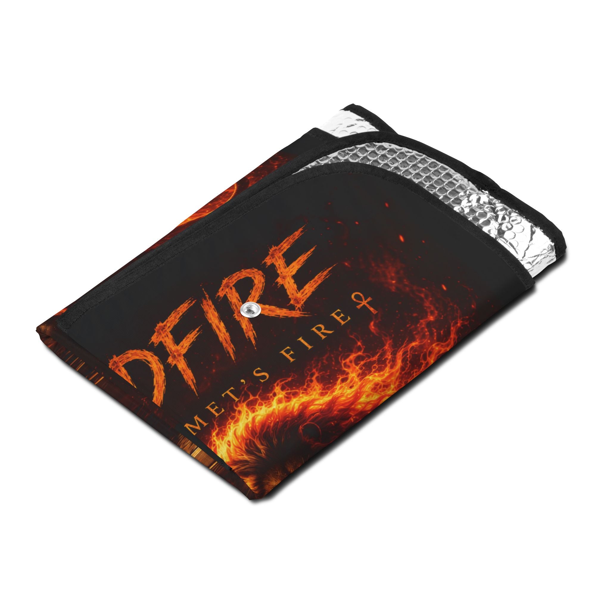 Wildfire Sekhmet Car Sun Shade — Fiery Sunshade for Windshield