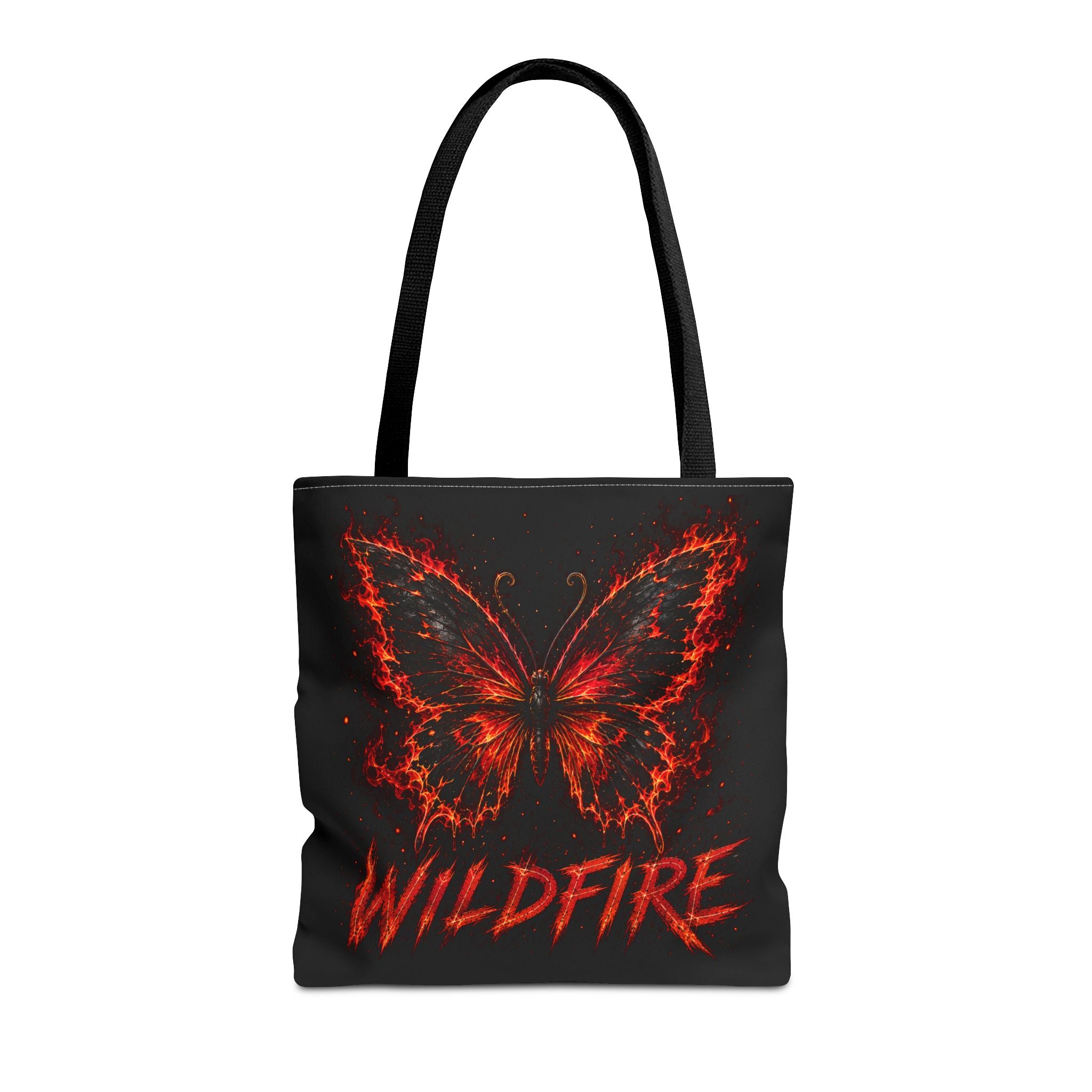 Wildfire Anubis Tote Bag — "Stay Fierce, Burn Bright" All-Over Print Tote