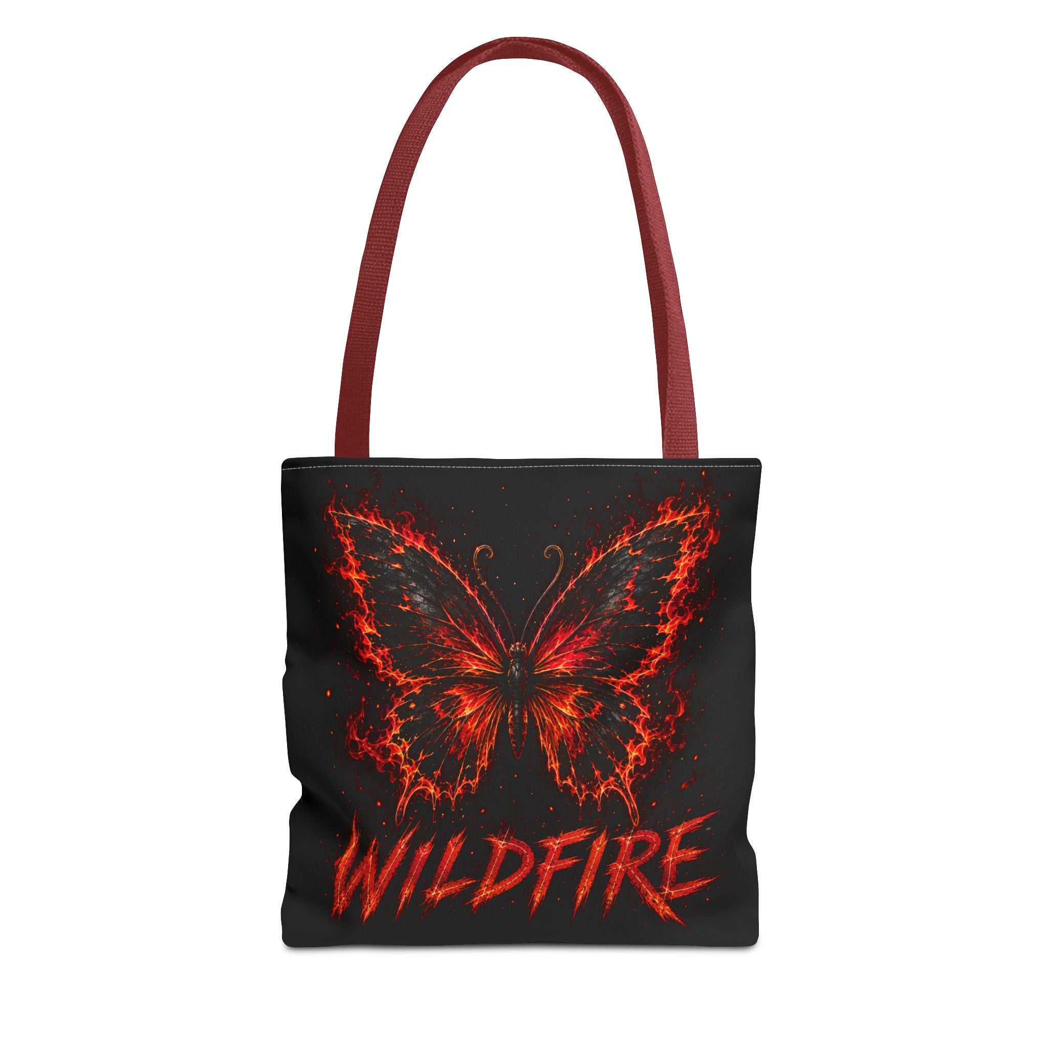 Wildfire Anubis Tote Bag — "Stay Fierce, Burn Bright" All-Over Print Tote