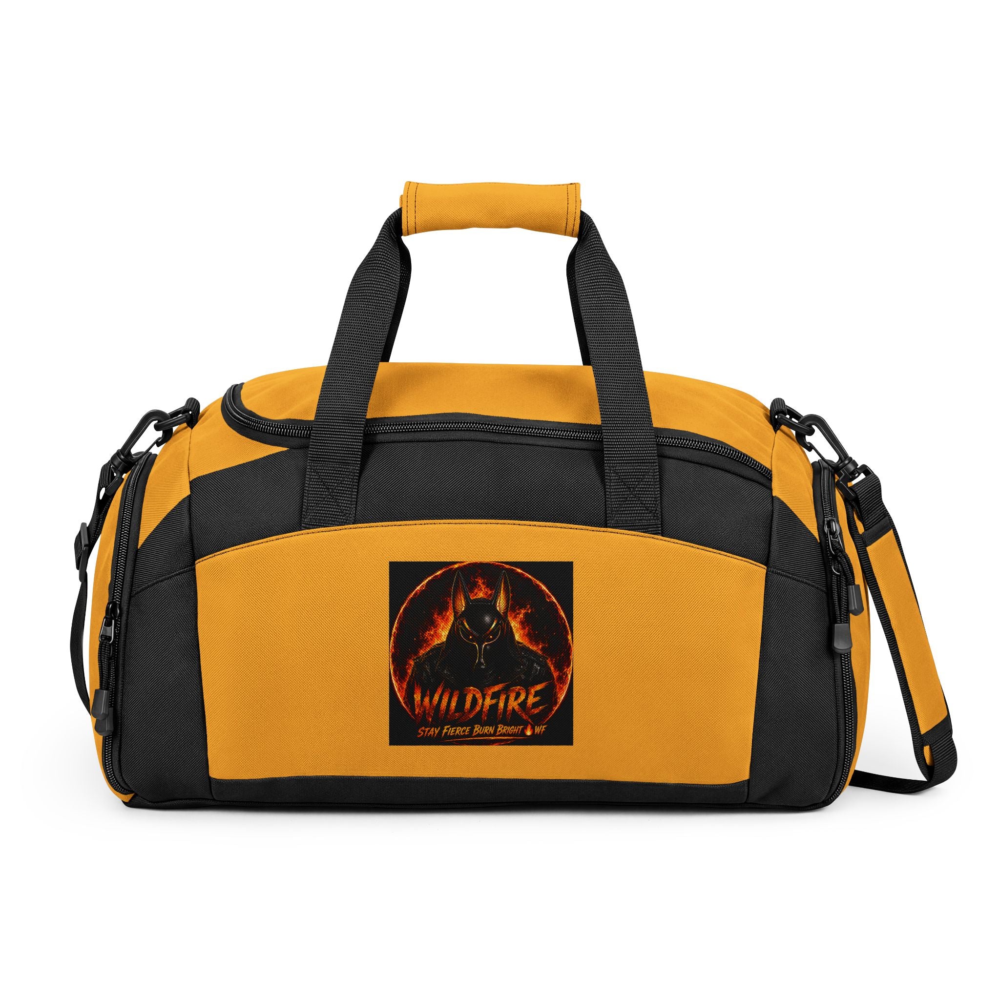 Gym Bag — Wildfire Flame Logo Duffle for Fitness & Travel