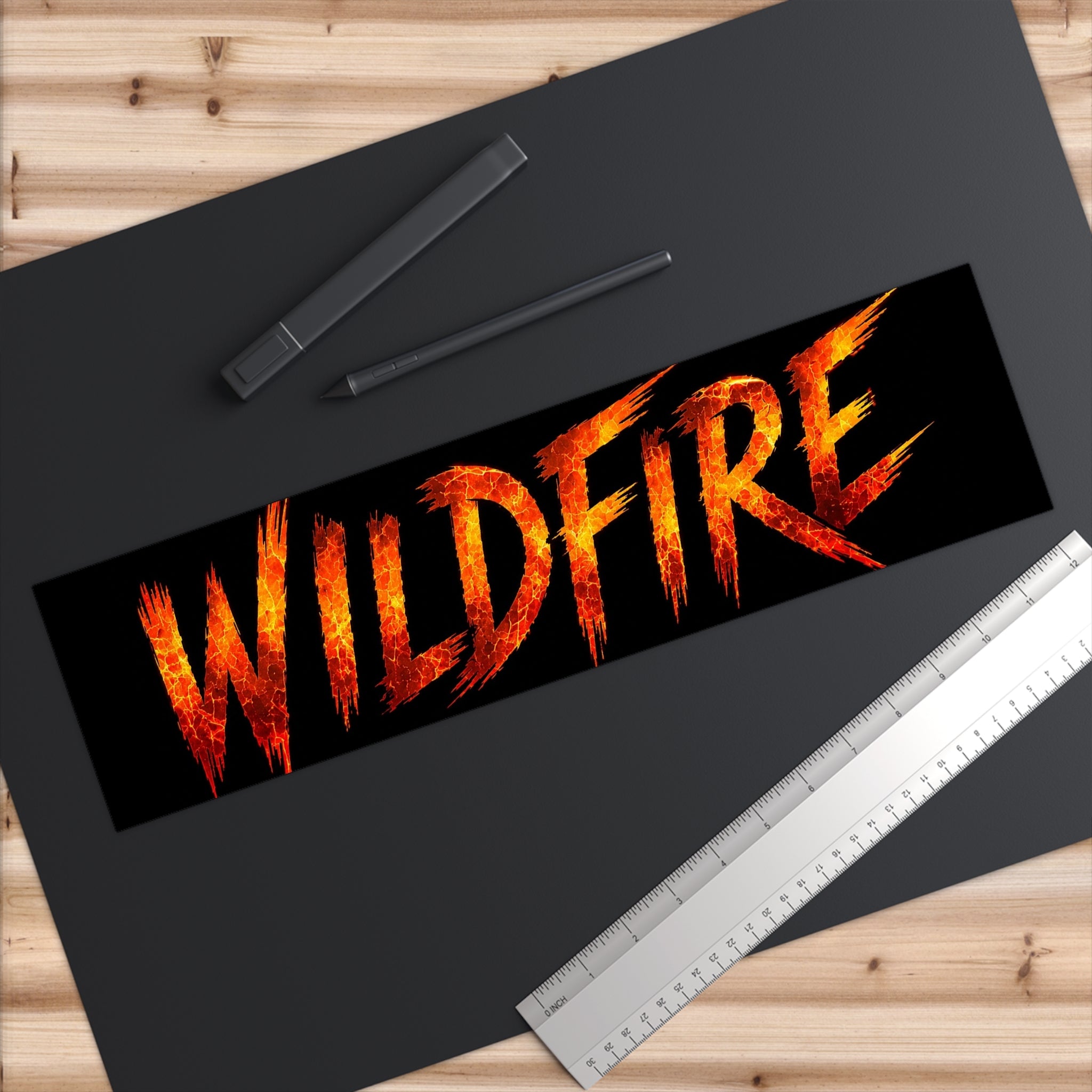 Wildfire Bumper Sticker — Fiery Text Decal for Cars, Trucks & Vans