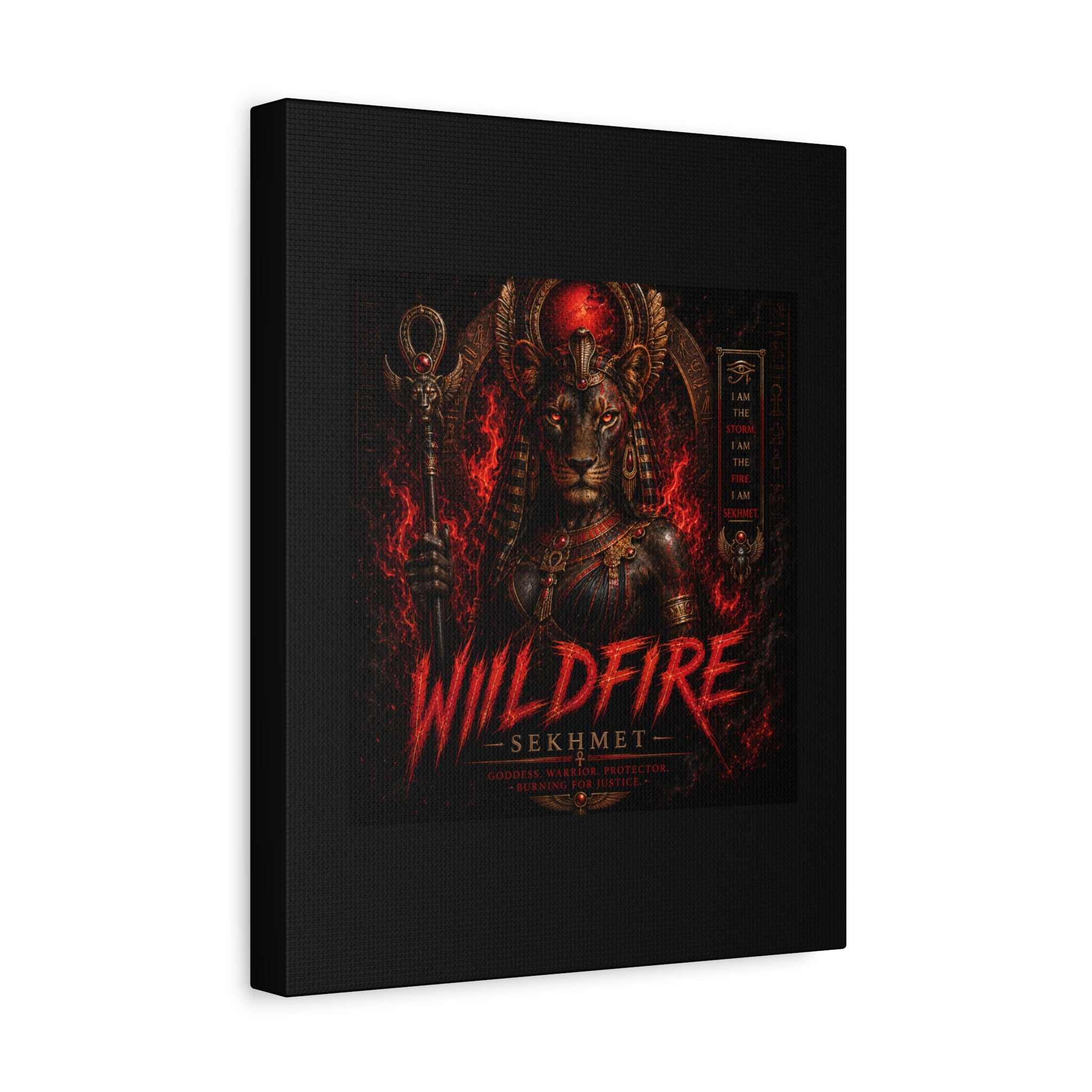 Wildfire Sekhmet Canvas — ‘WILDFIRE Matte Stretched Wall Art