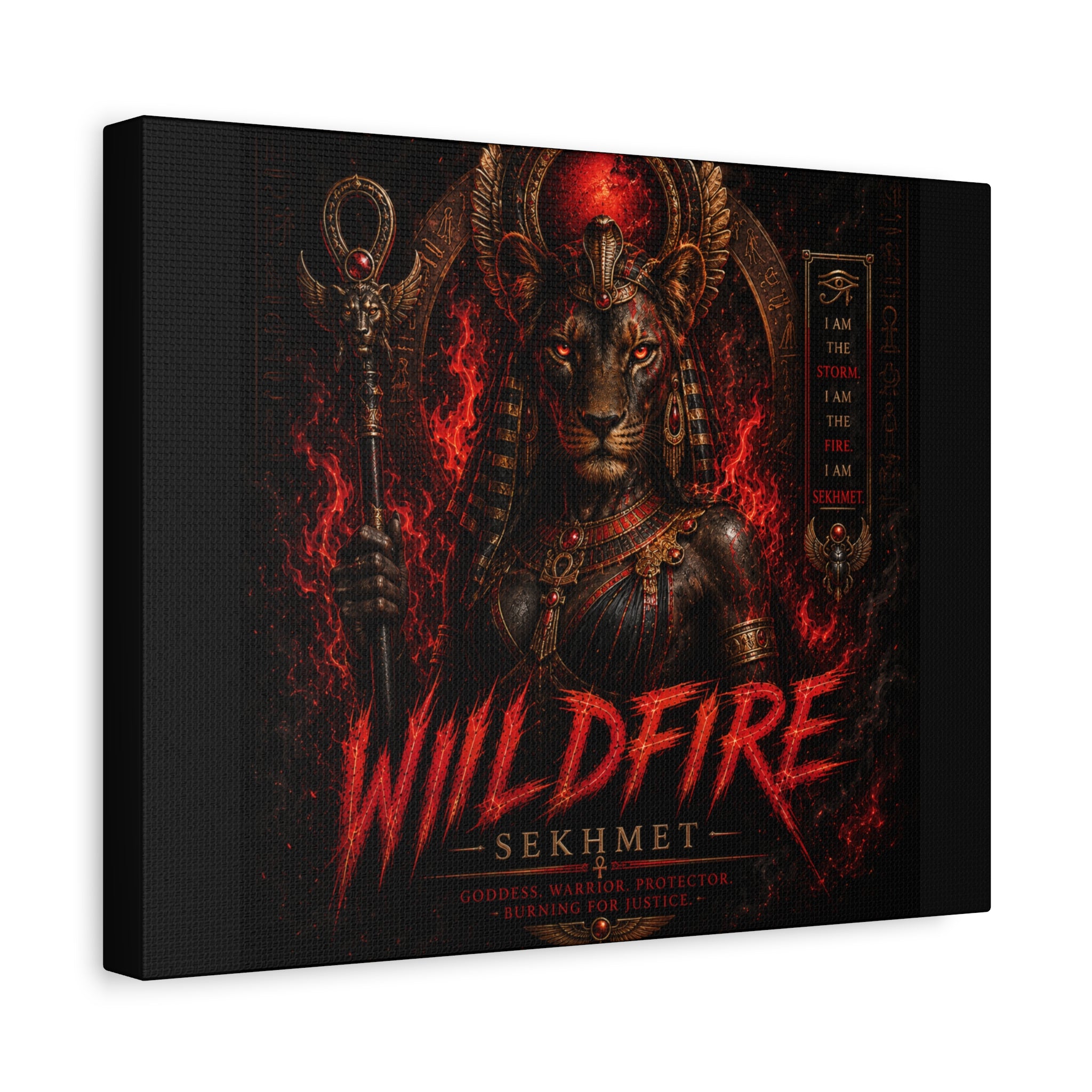 Wildfire Sekhmet Canvas — ‘WILDFIRE Matte Stretched Wall Art