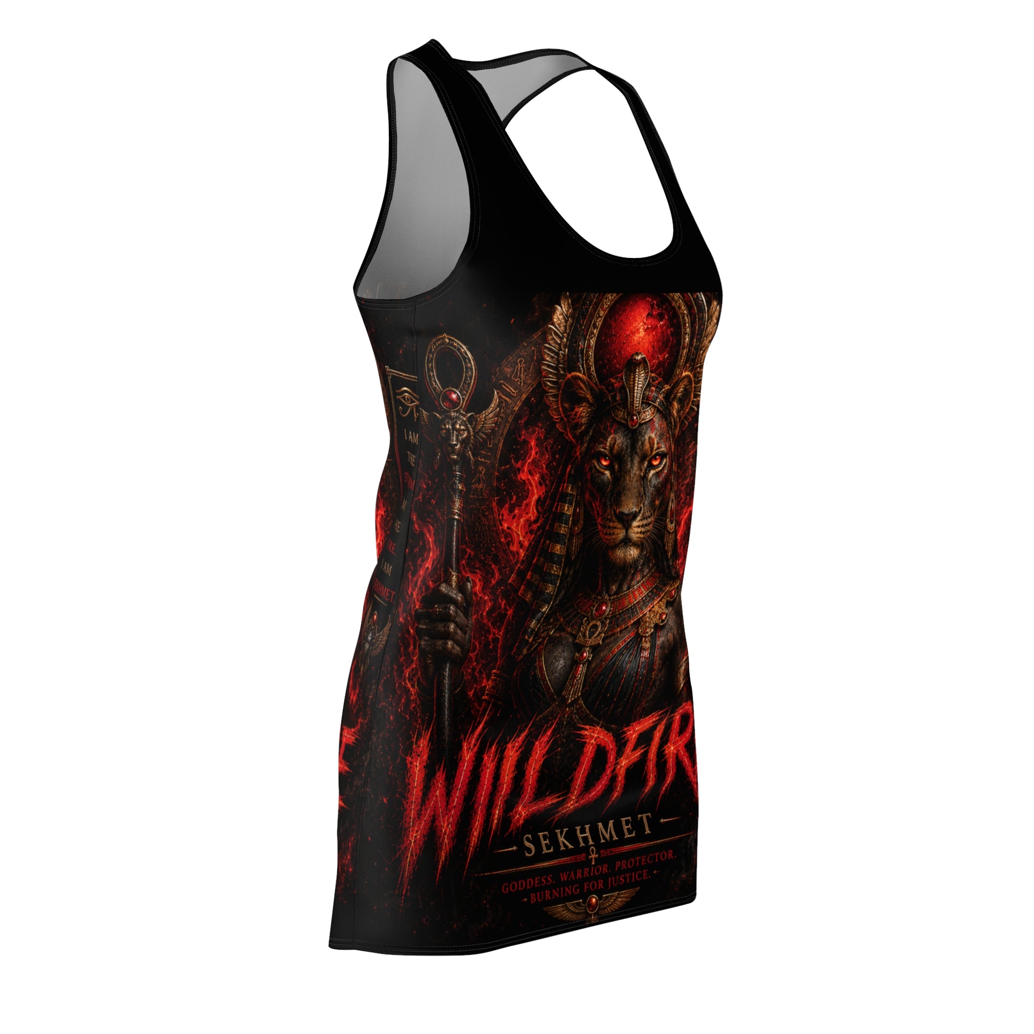 Wildfire Sekhmet Racerback Dress —  Flame Graphic