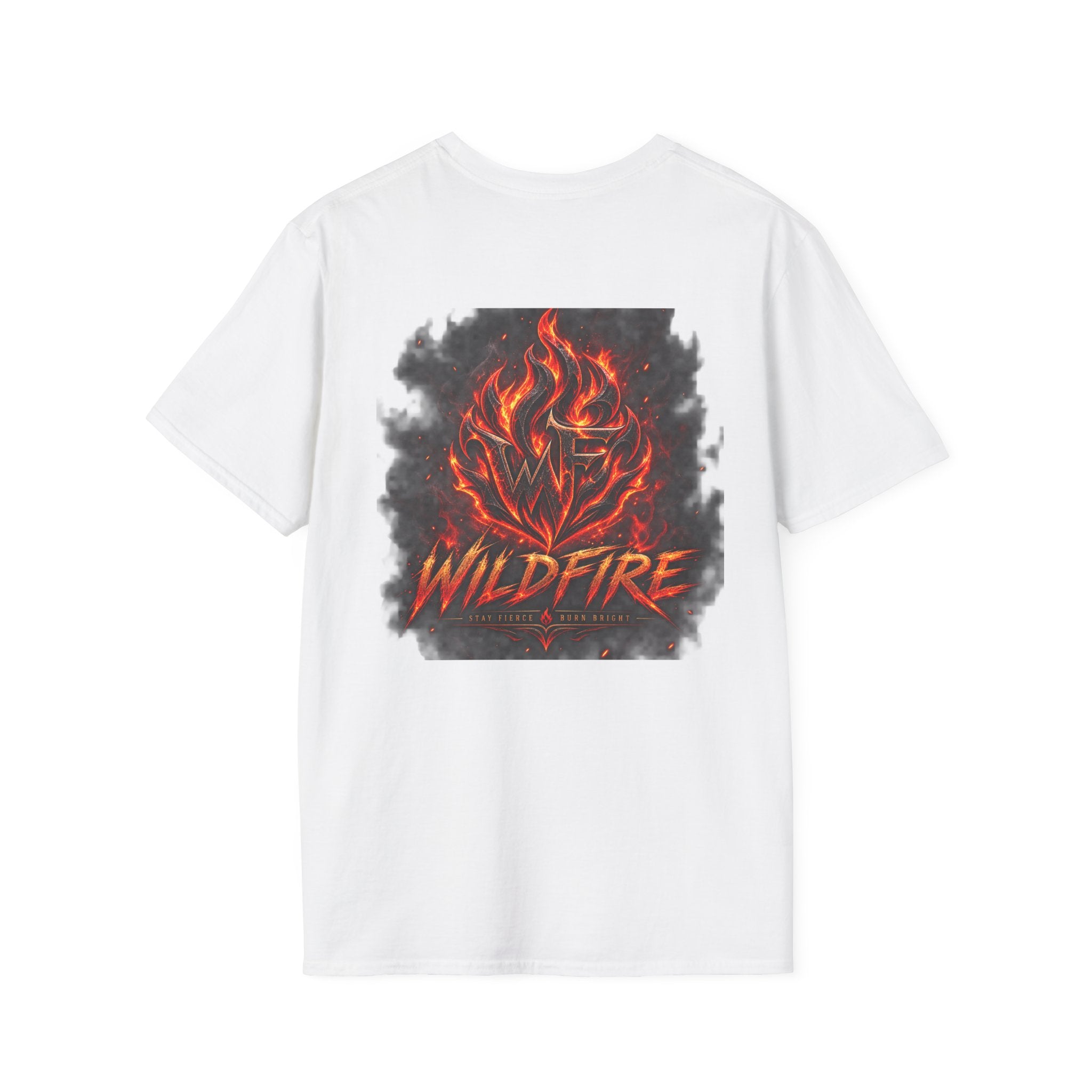 Wildfire Flame Graphic T-Shirt — Retro Flame Logo Tee