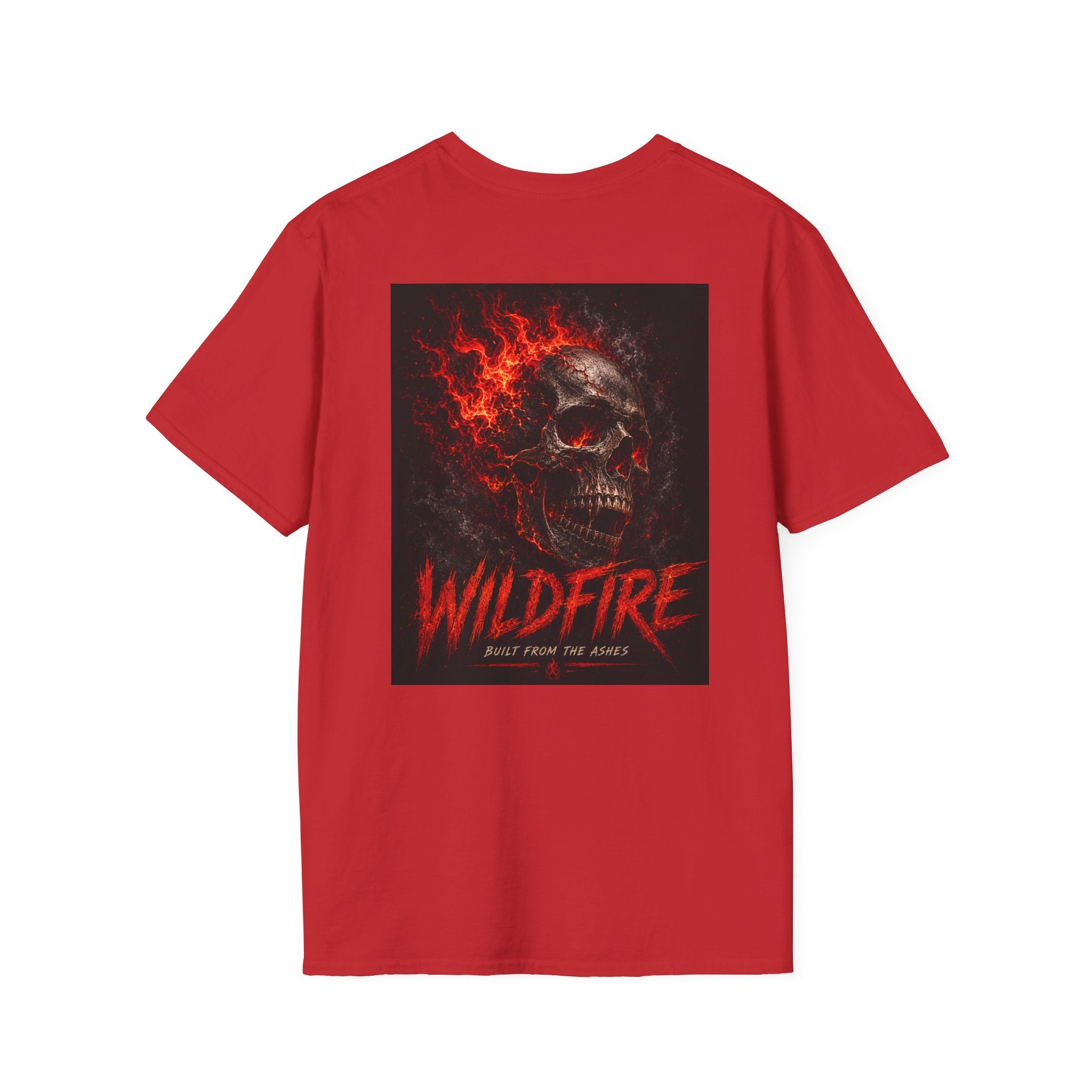 Wildfire Flaming Skull Graphic T-Shirt — "Wildfire" Fiery Skull Tee