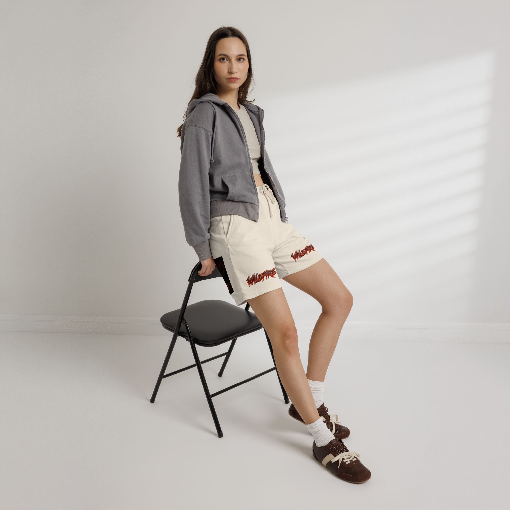 Wildfire Anubis Graphic Sweat Shorts — Lightweight Fleece Lounge Shorts