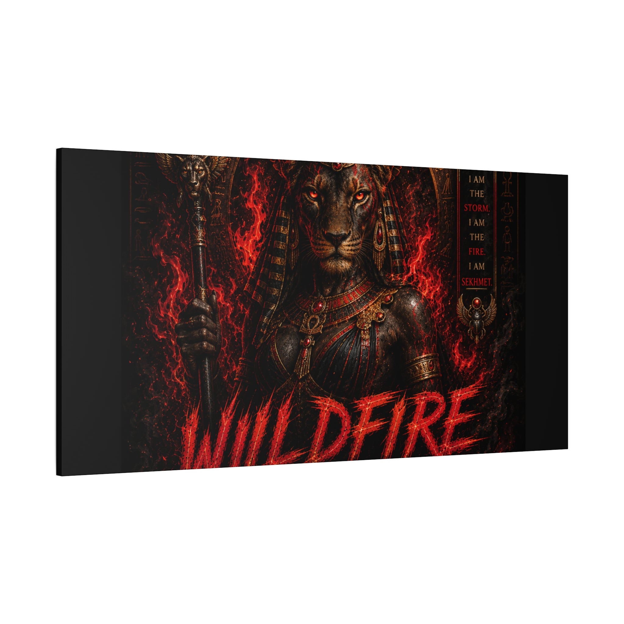 Wildfire Sekhmet Canvas — ‘WILDFIRE Matte Stretched Wall Art