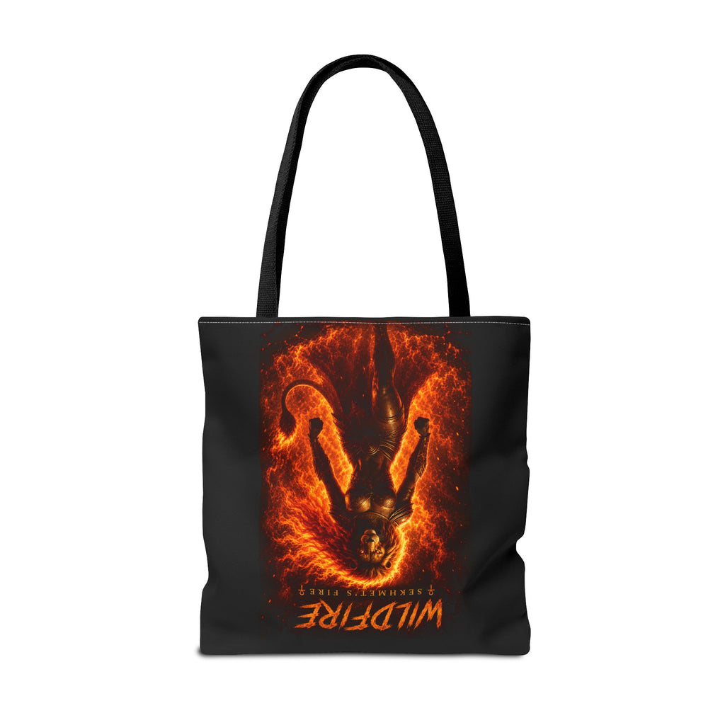 Wildfire Sekhmet Tote Bag — Fiery Egyptian AOP Tote