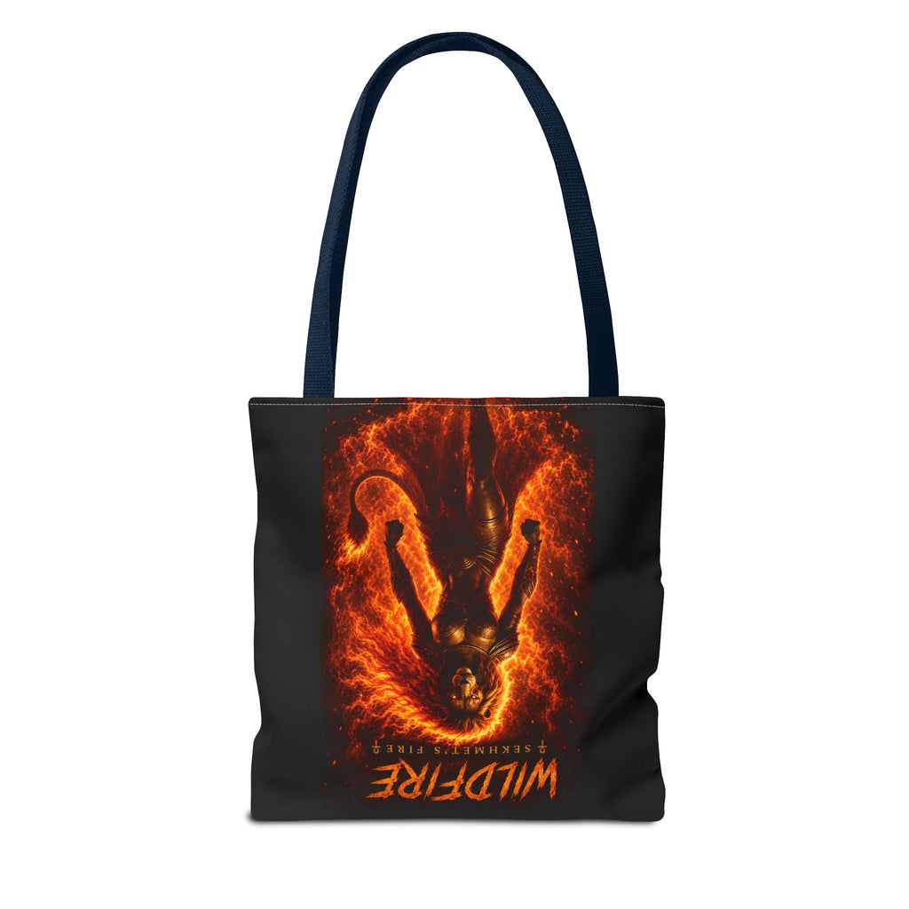 Wildfire Sekhmet Tote Bag — Fiery Egyptian AOP Tote