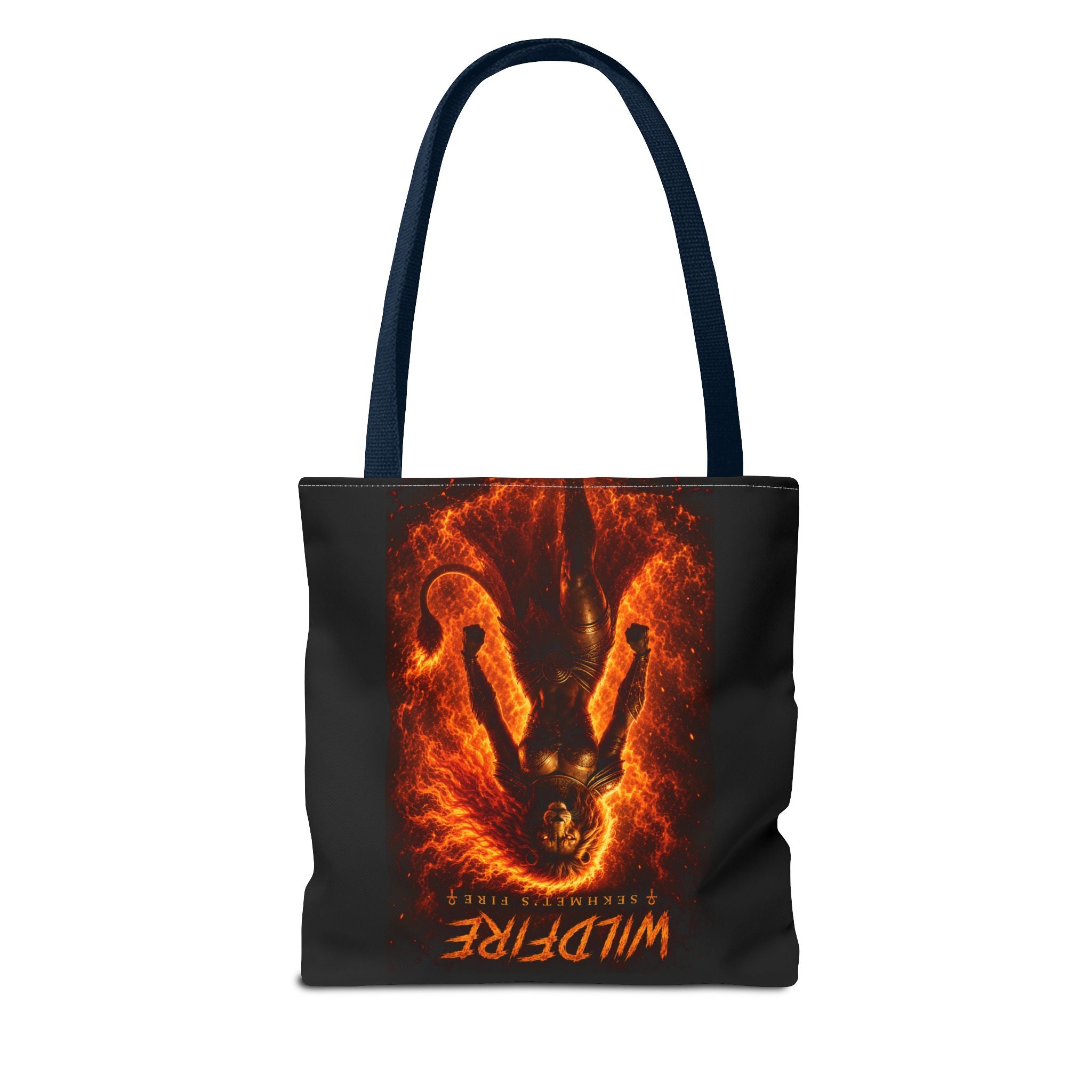Wildfire Sekhmet Tote Bag — Fiery Egyptian AOP Tote