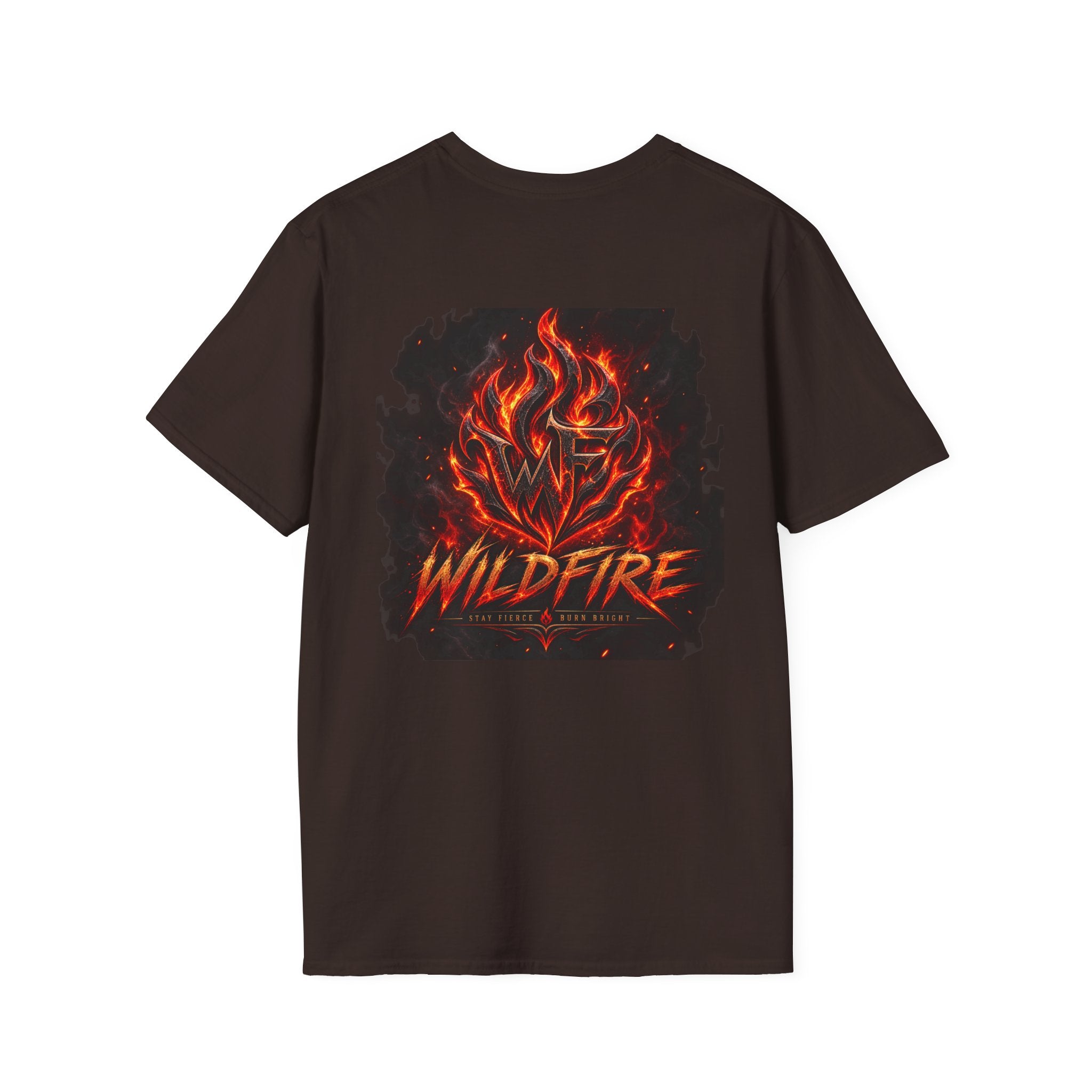 Wildfire Flame Graphic T-Shirt — Retro Flame Logo Tee