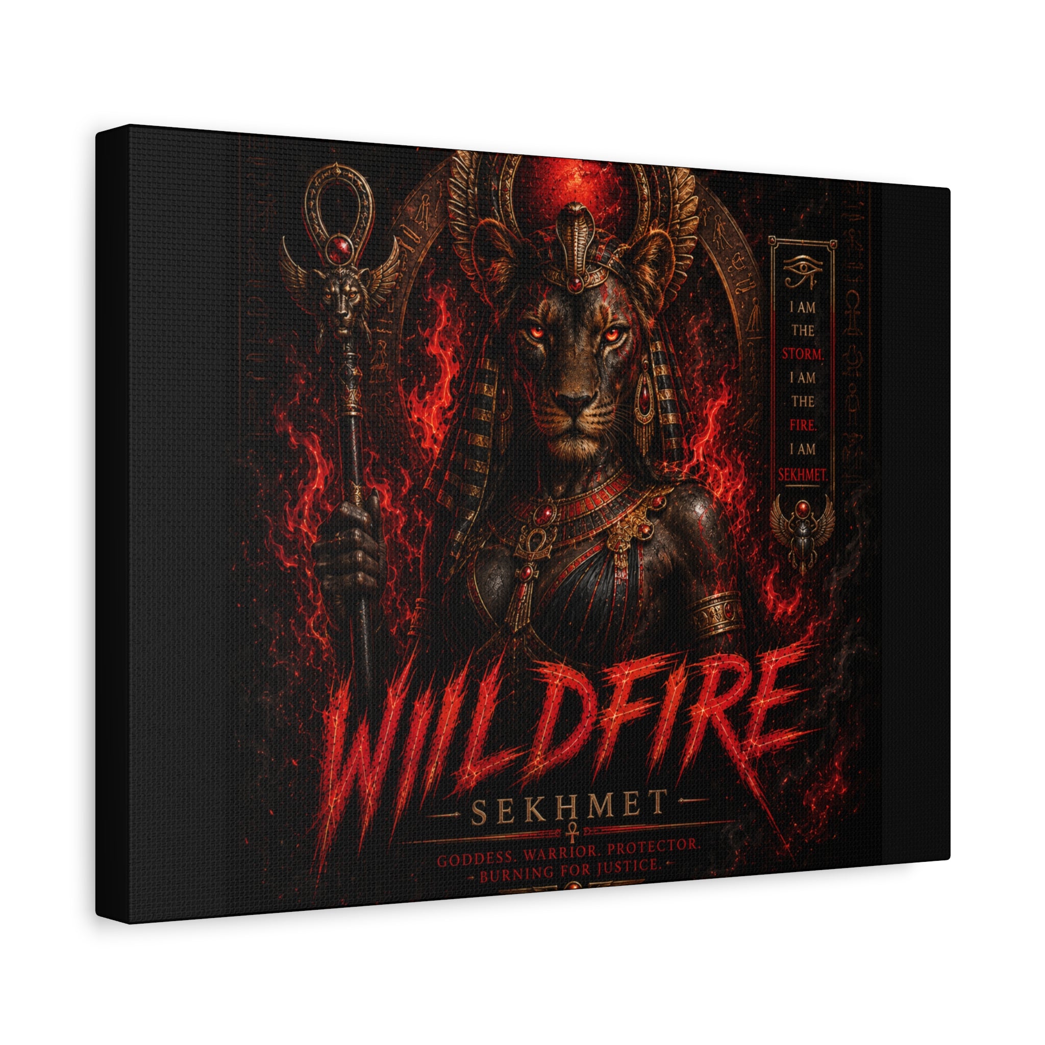 Wildfire Sekhmet Canvas — ‘WILDFIRE Matte Stretched Wall Art