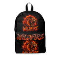 Wildfire Lion Backpack — Fiery Roaring Lion Graphic Bag