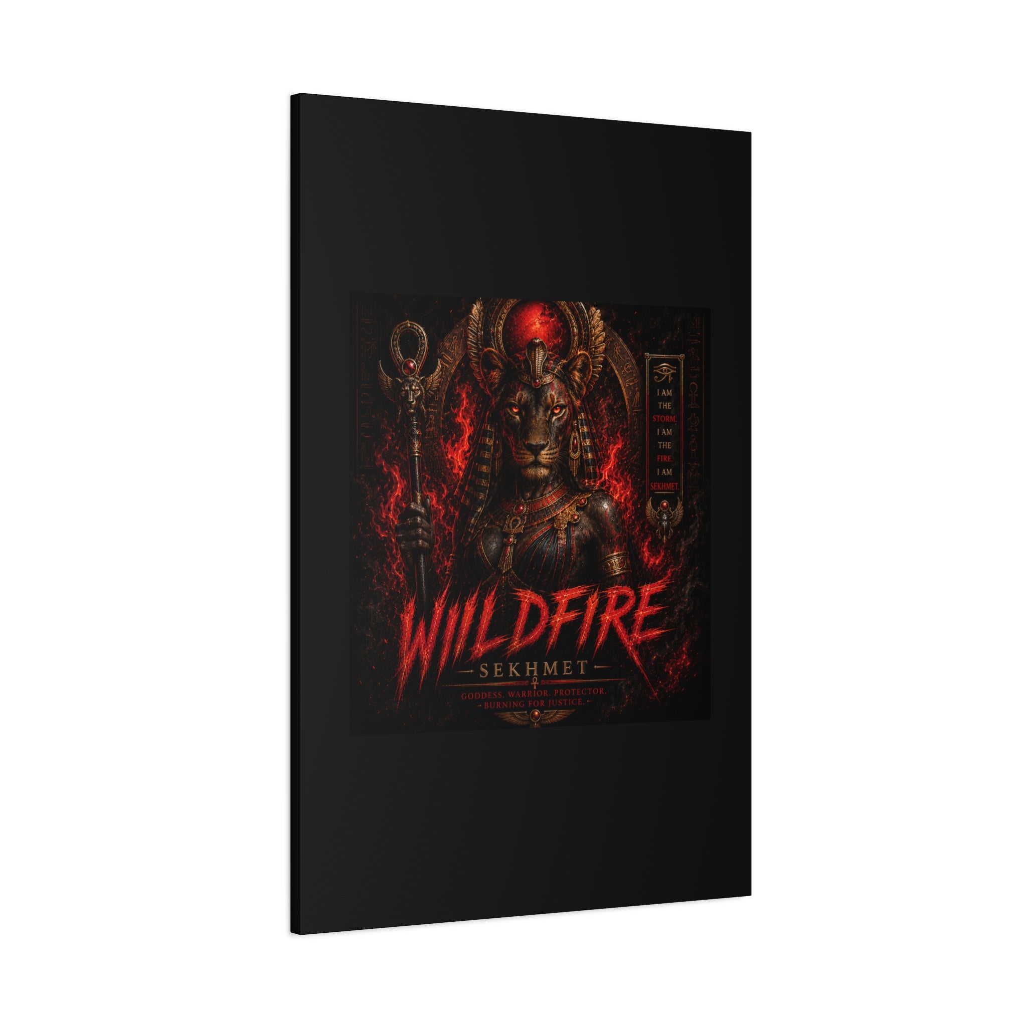 Wildfire Sekhmet Canvas — ‘WILDFIRE Matte Stretched Wall Art