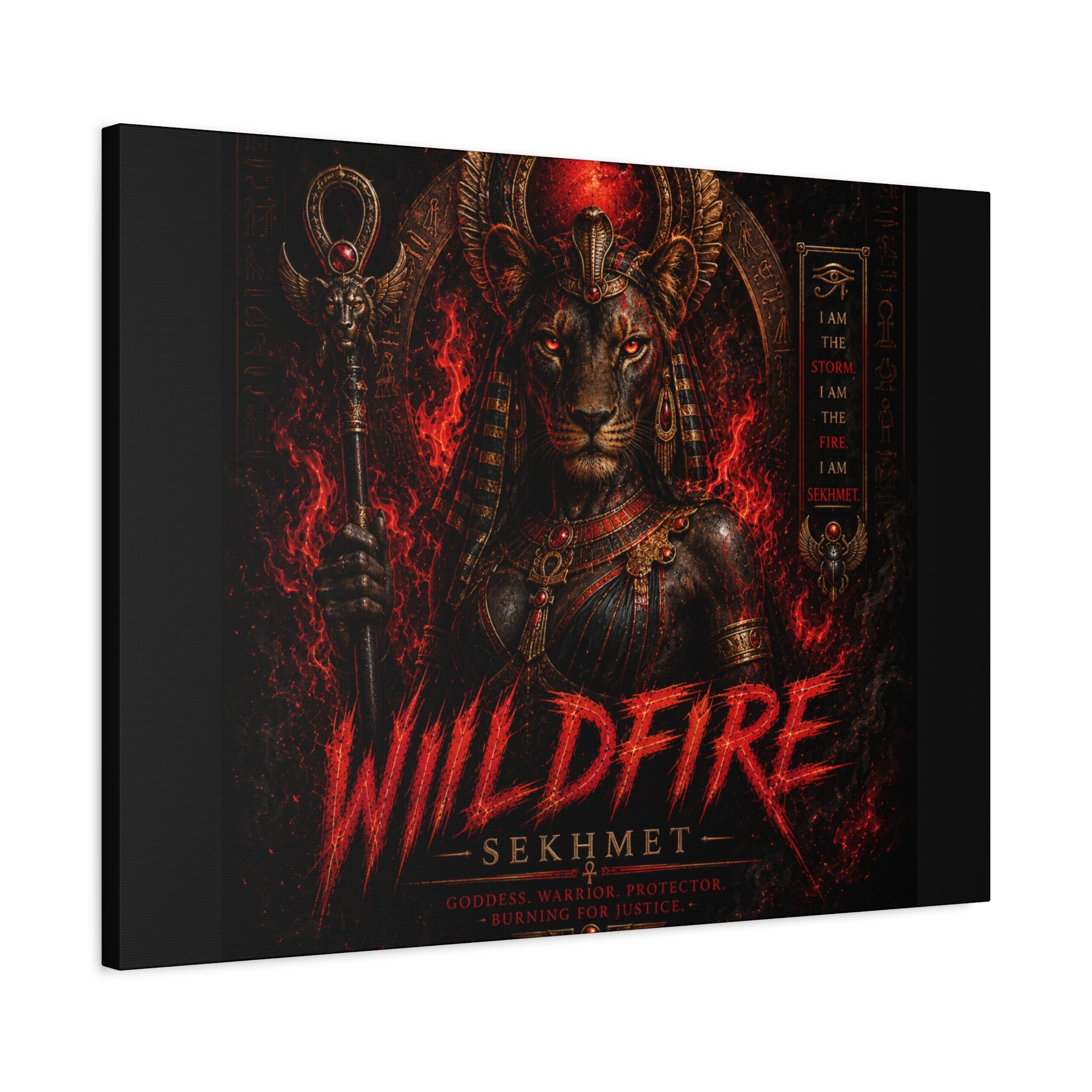 Wildfire Sekhmet Canvas — ‘WILDFIRE Matte Stretched Wall Art