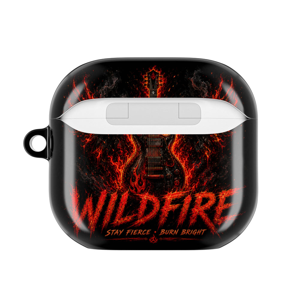Wildfire Flame Guitar AirPod Case — Rock Music Protective Charging Cover