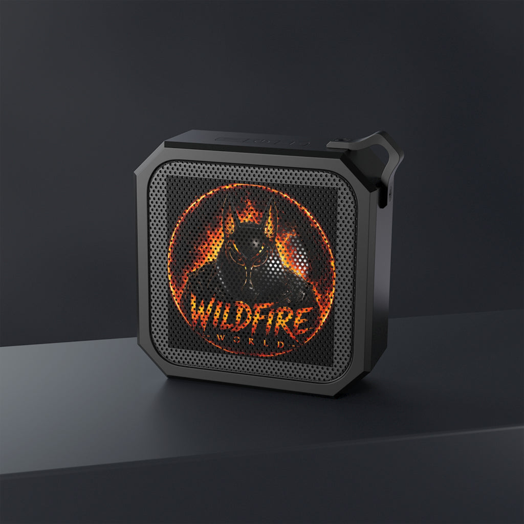 Wildfire World Portable Bluetooth Speaker — Rugged Outdoor Speaker with Fiery Demon Design