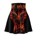 Wildfire Flaming Wings Graphic Skater Skirt — 'Wildfire' Bold Flame Print