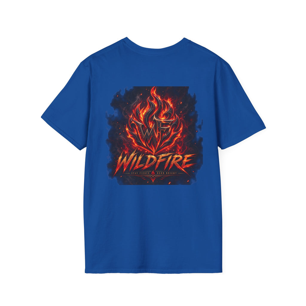 Wildfire Flame Graphic T-Shirt — Retro Flame Logo Tee