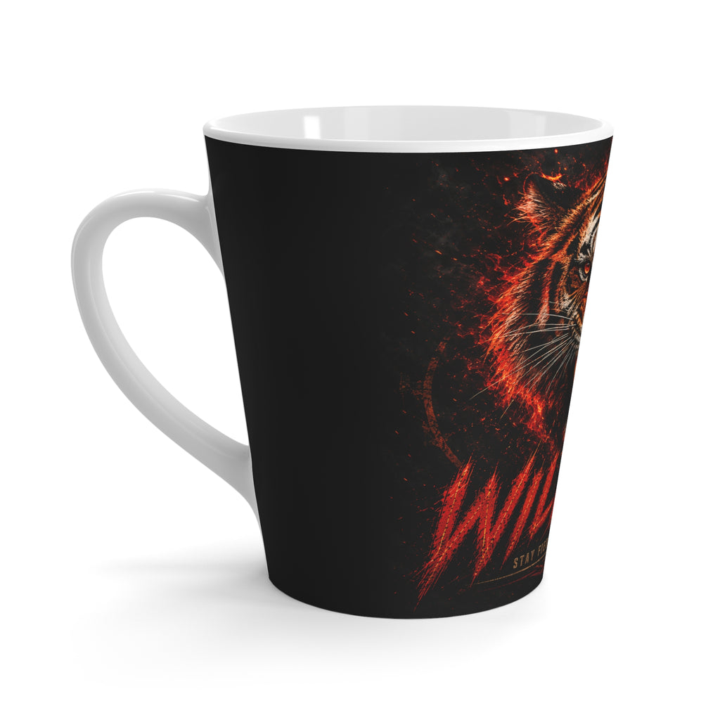 Wildfire Tiger Latte Mug — Fierce Roaring Tiger Coffee Cup